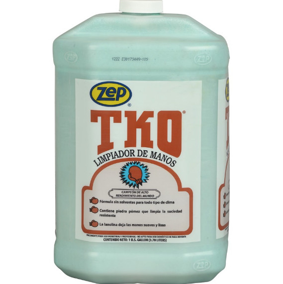 Zep TKO Heavy-Duty Industrial Gritted Hand Cleaner Lemon Solvent-free 1 Gal 4/PK