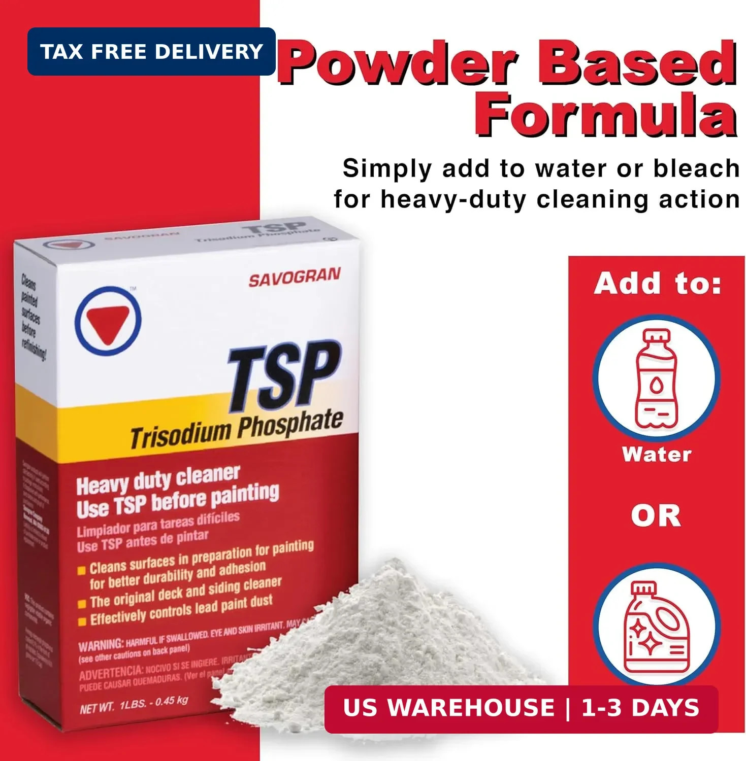 Savogran 10621 Trisodium Phosphate (TSP) 1LB (16oz)