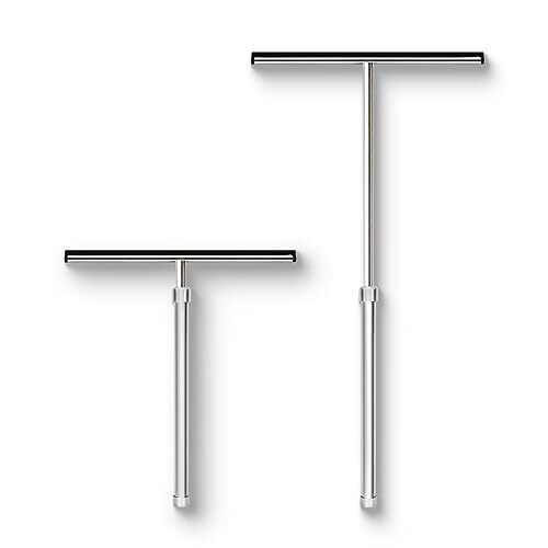 Grand Fusion Shower Squeegee with Long Handle for Glass Doors, Tile Walls,