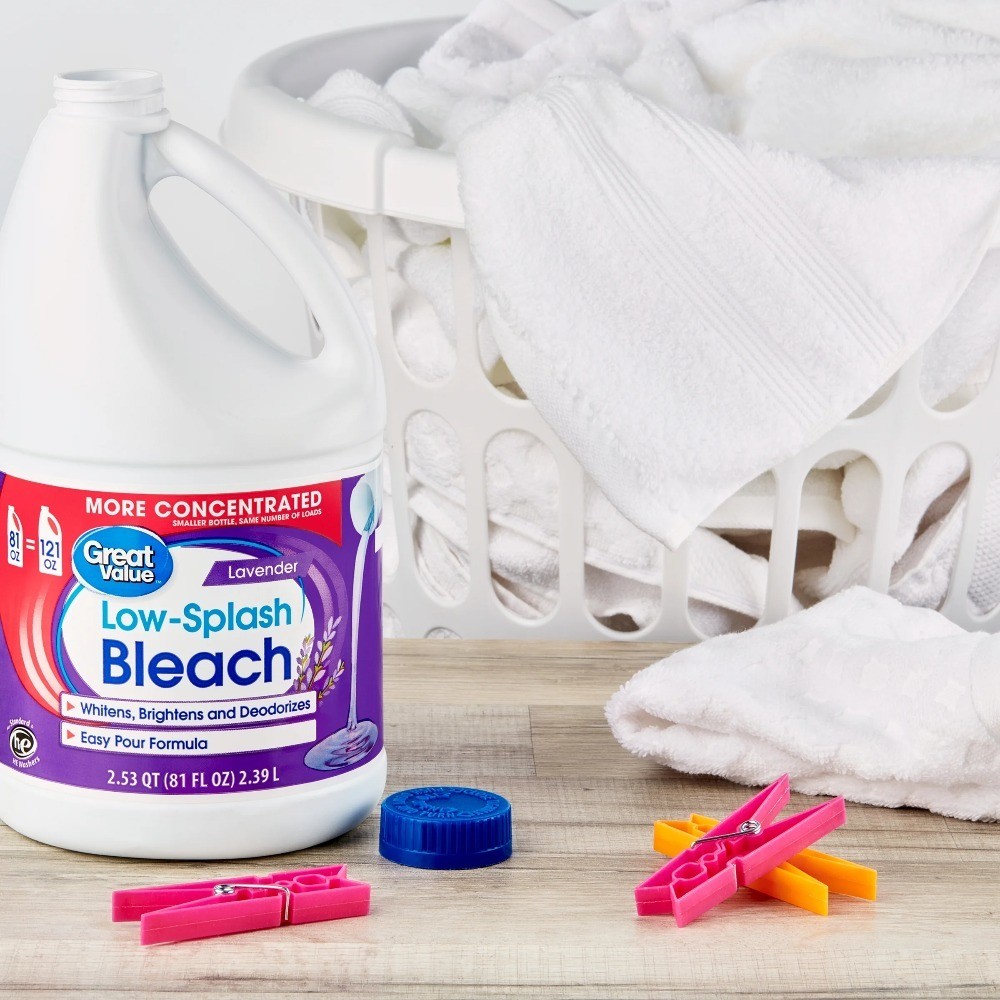 Low-Splash Bleach 3 Pack Lavender Scent 81 Fluid Ounces Cleaning Supplies