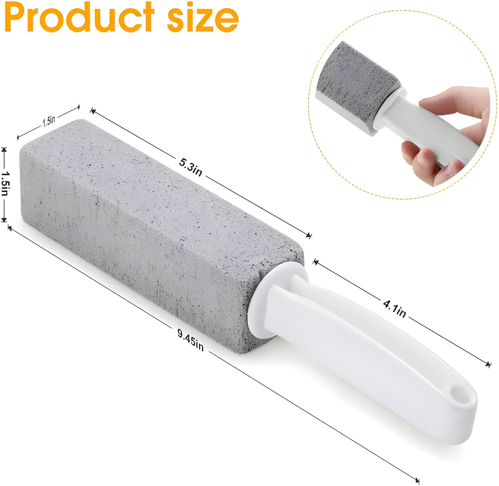 Cleaning Stone with Handle Toilet Bowl Cleaner Hard Water Ring Remover 2