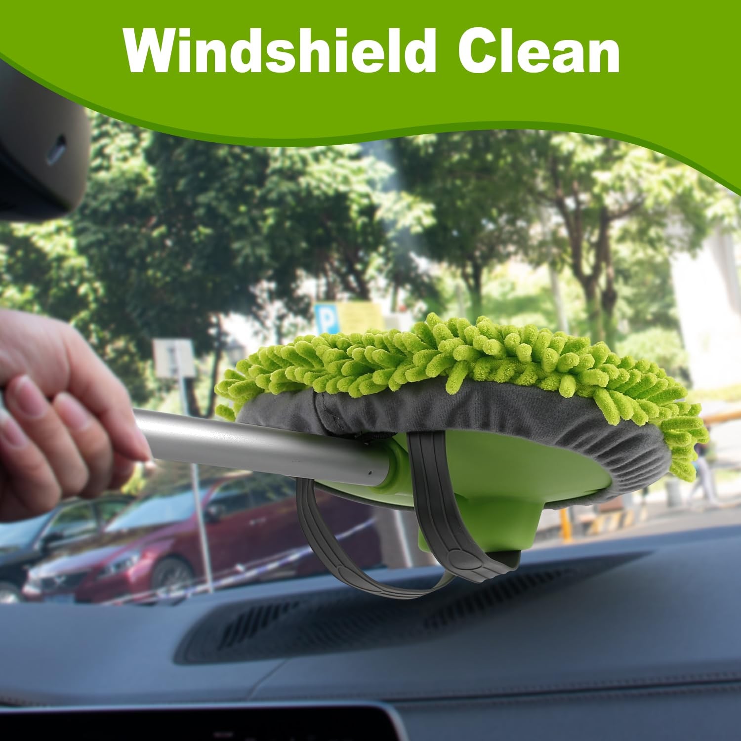 62″ Microfiber Car Wash Brush Mop Kit Mitt Sponge with Long Handle Car Cleani…
