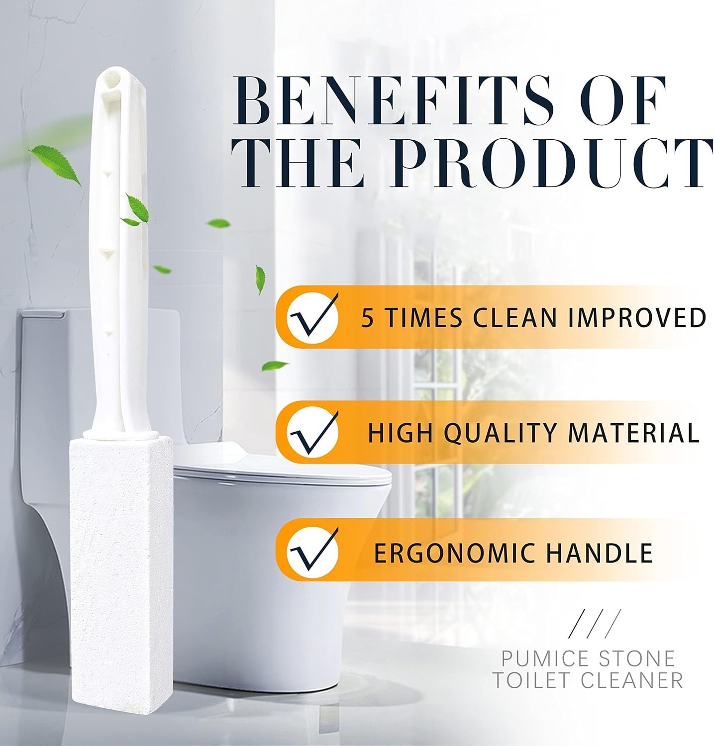 Eco-Friendly Pumice Cleaning Tool – Ergonomic Handle for Hard Water Stains