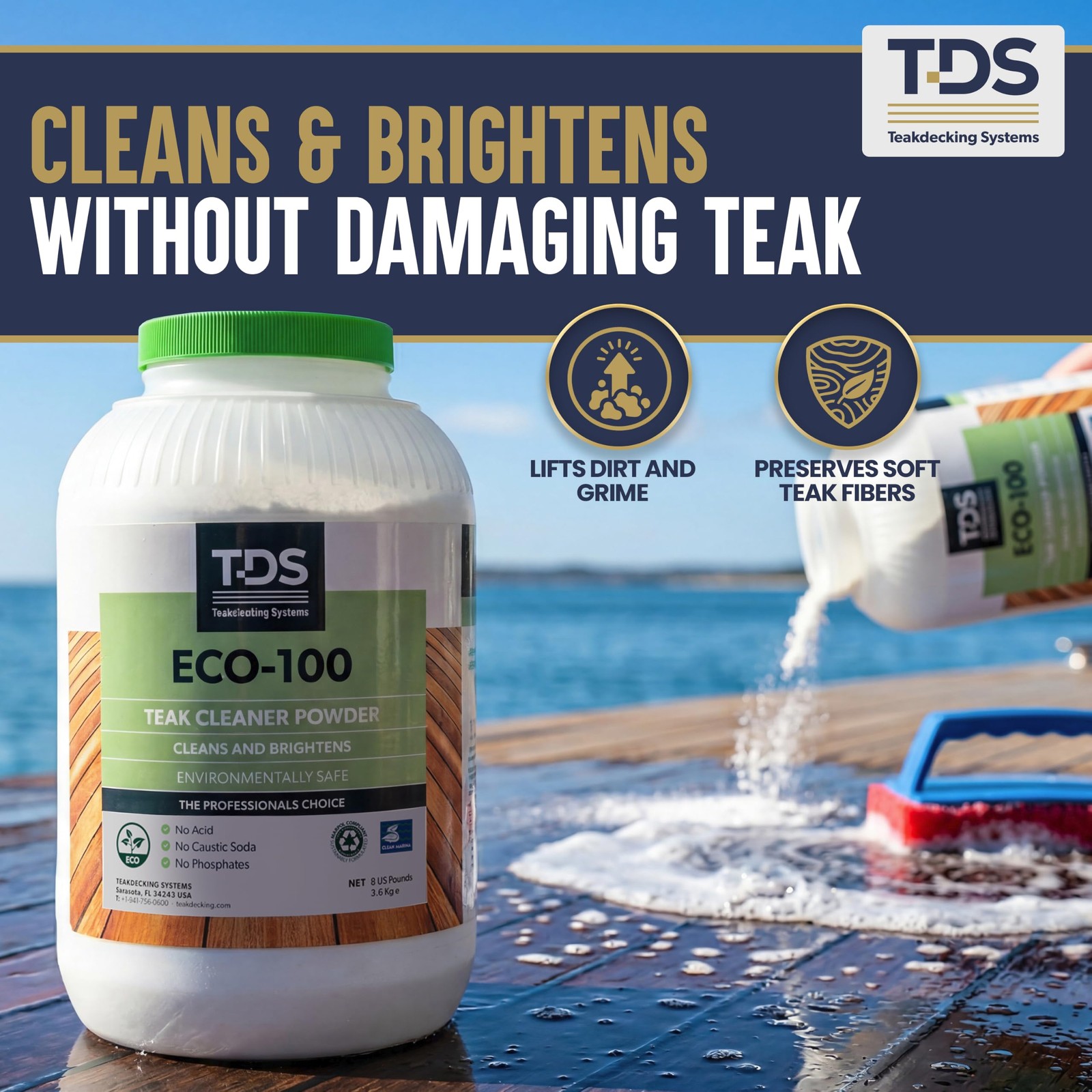 Teakdecking Systems – 8lb Teak Cleaner Powder – Premium Quality