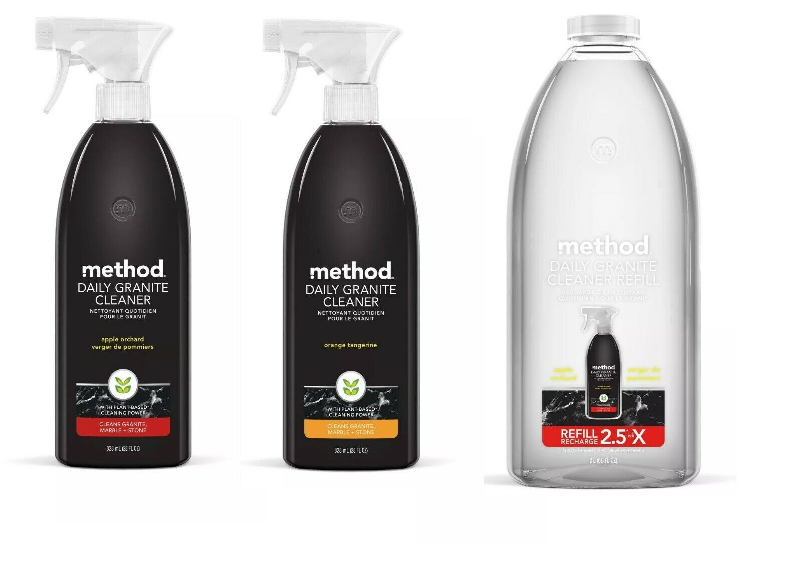 Method Daily Granite Cleaner, Apple or Orange Scent 28 Oz Spray or 68 Oz Refill✅