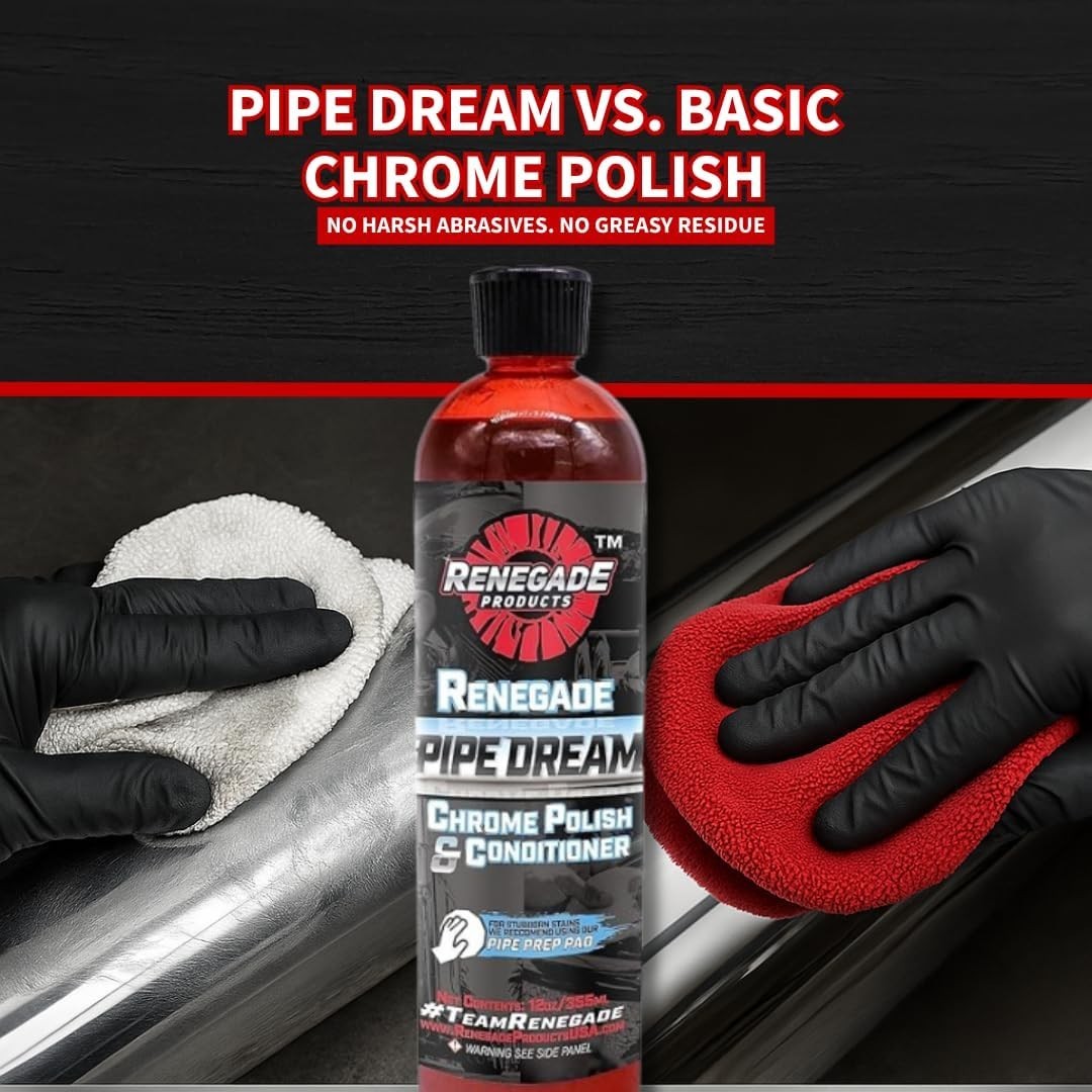 Rebel Pipe Dream 12 oz Chrome Polish Conditioner – Shine & Protect Your Chrome