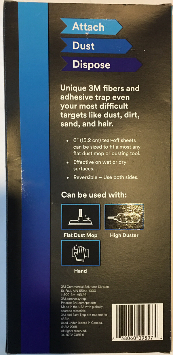 NEW 8 Sheet Pkg – 3M Dry Sweep & Dust Sheets Trap Dust, Dirt & Sand 5 In x 6 In