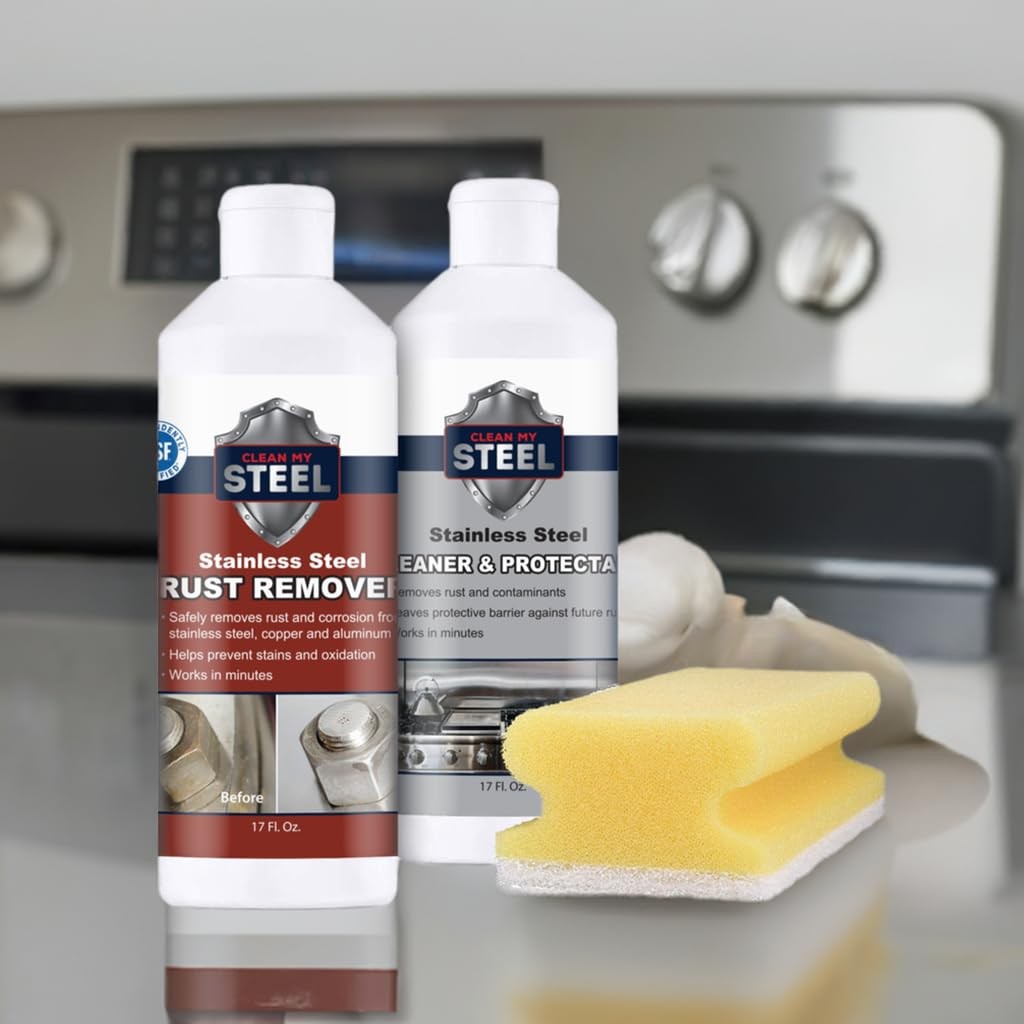 CLEAN MY STEEL Stainless Steel Rust Remover Kit 17 Fl Oz