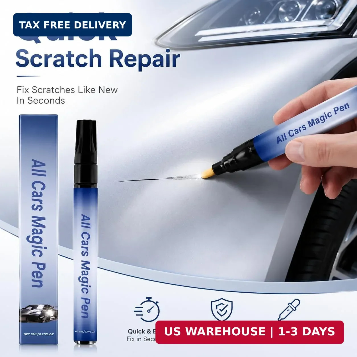 All Cars Magic Pen for Car Scratches, Quick Paint Scratch Repair Magic Car Scrat