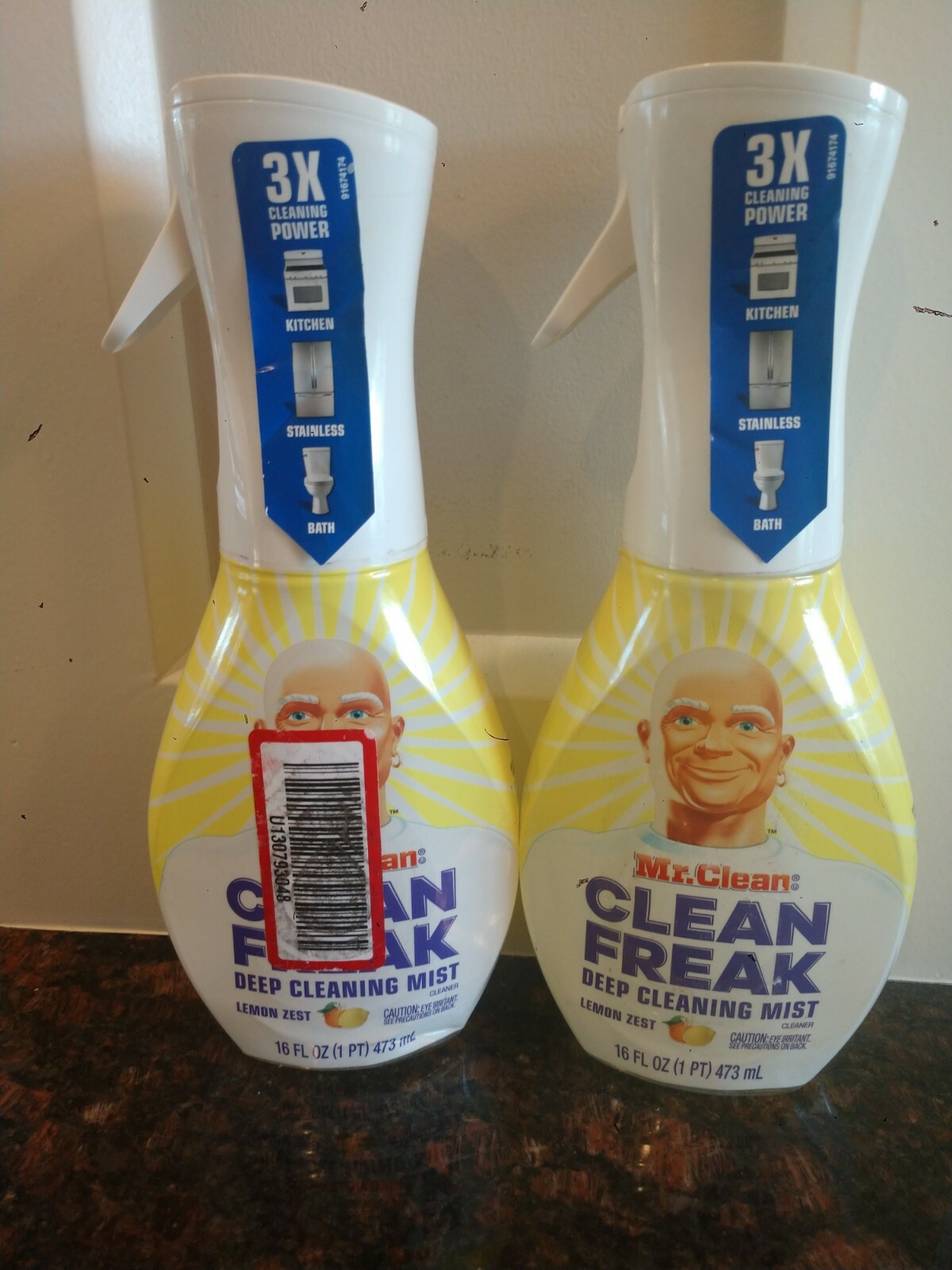 2( Two) of MR. CLEAN Clean Freak Deep Cleaning Mists 16 FL.oz Each