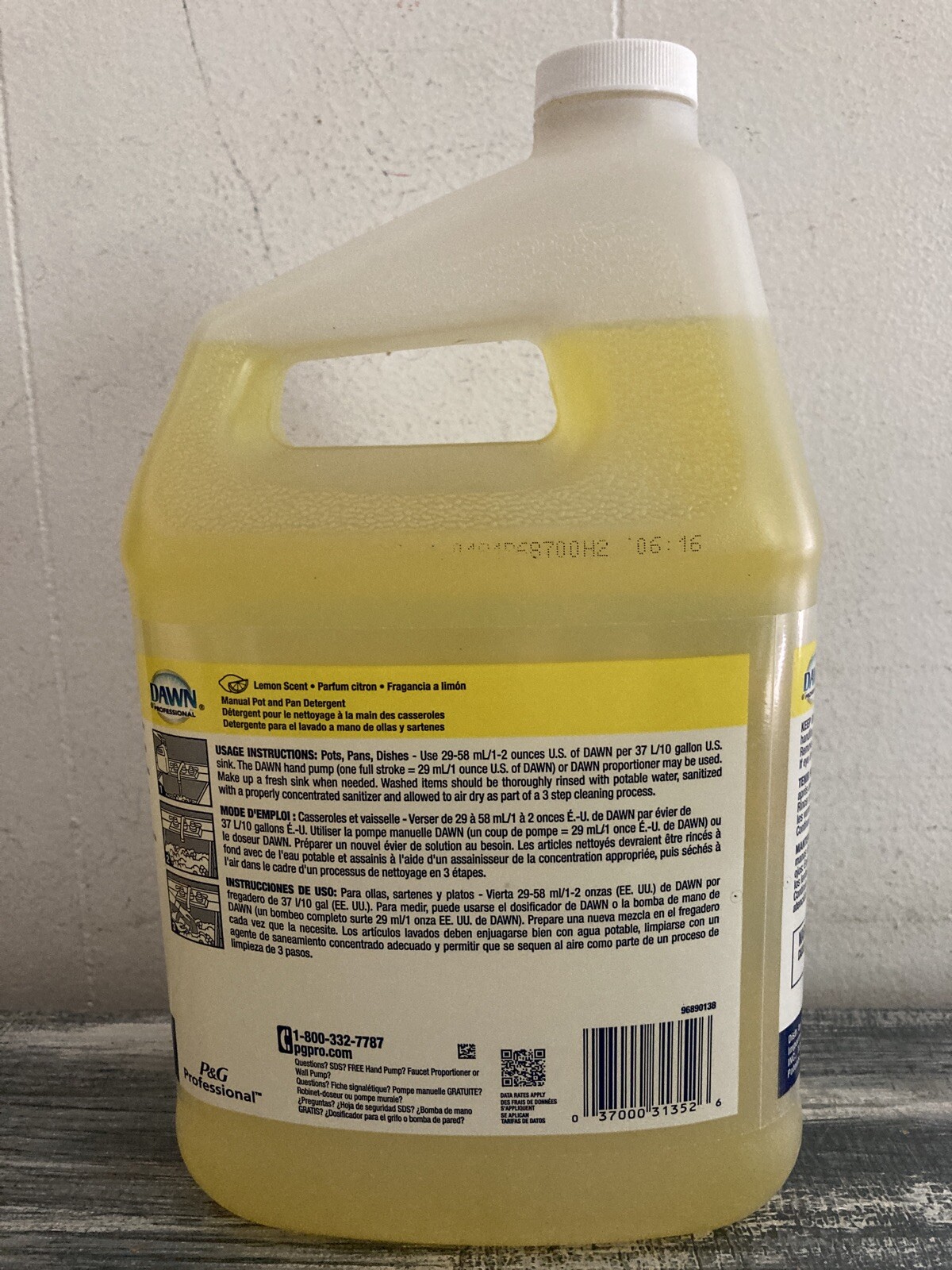 Dawn Professional Manual Pot And Pan Detergent, 1 Gallon(pack Of 4) – Lemon