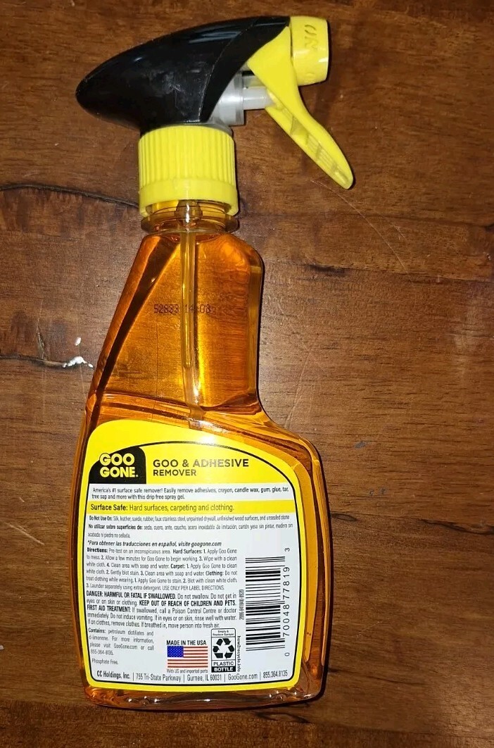 (LOT 6) Goo Gone Original Spray Gel Adhesive Remover- Orange Citrus Scent- 12 oz