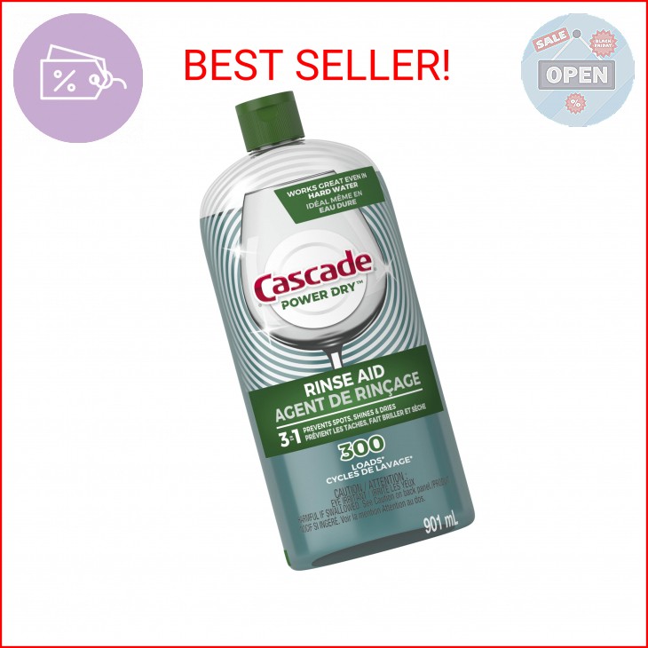 Cascade Platinum Power Dry Dishwasher Rinse Aid, 30.5 fl oz