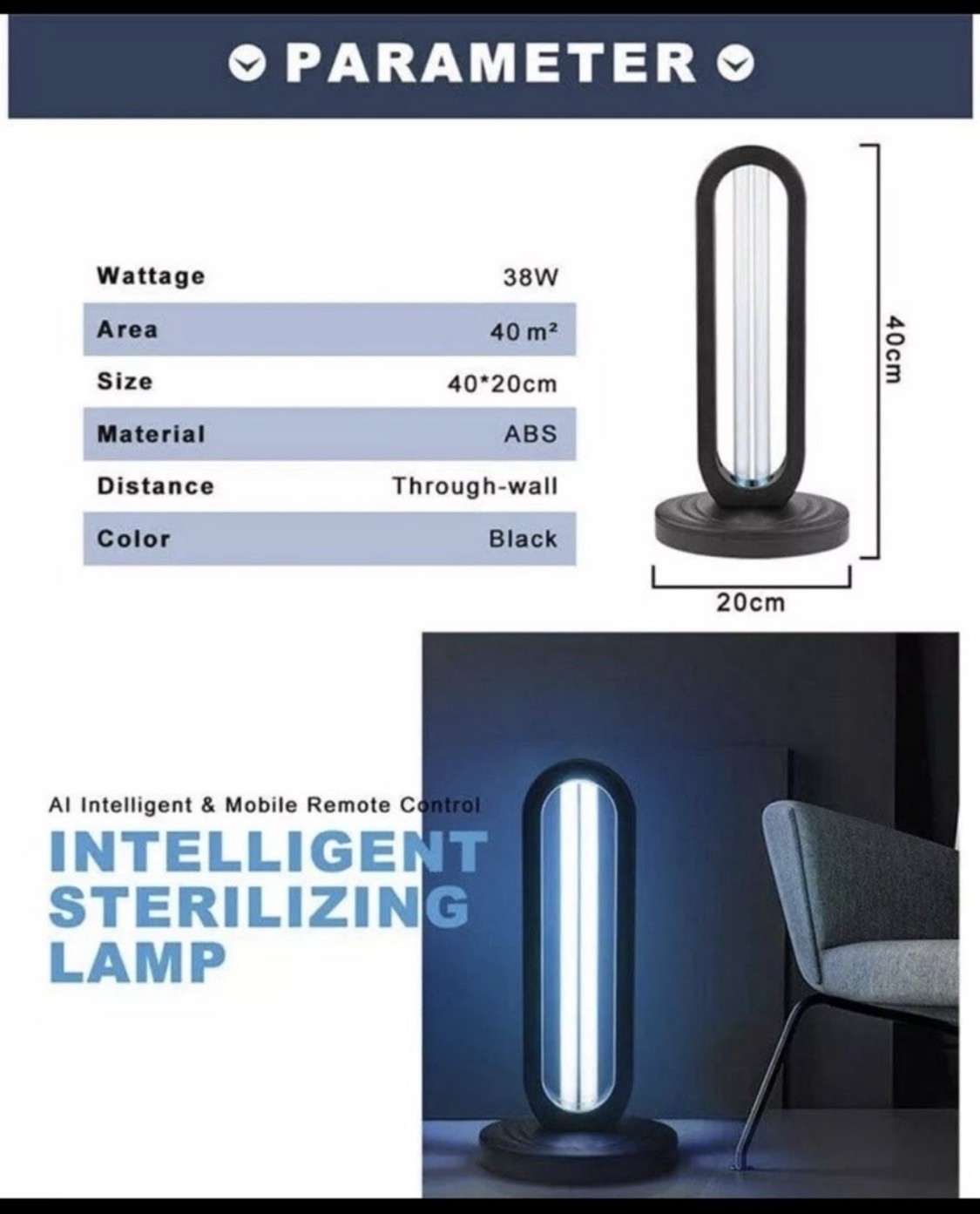 Home Disinfection Device, UV Light Sanitizer,UVC Light for Room,Ultraviolet Ligh