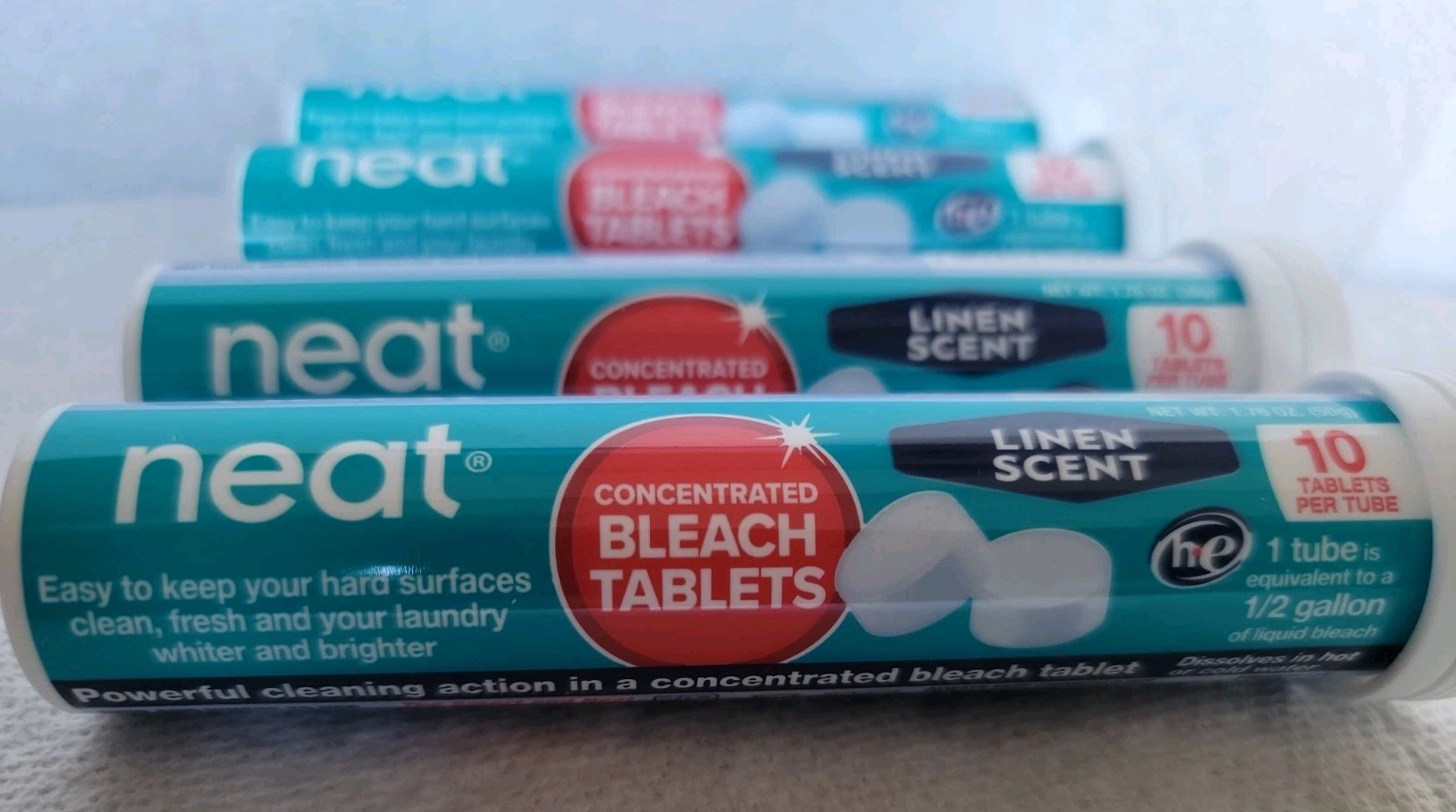 4x Neat Concentrated Bleach Tablets 40 Ct Total