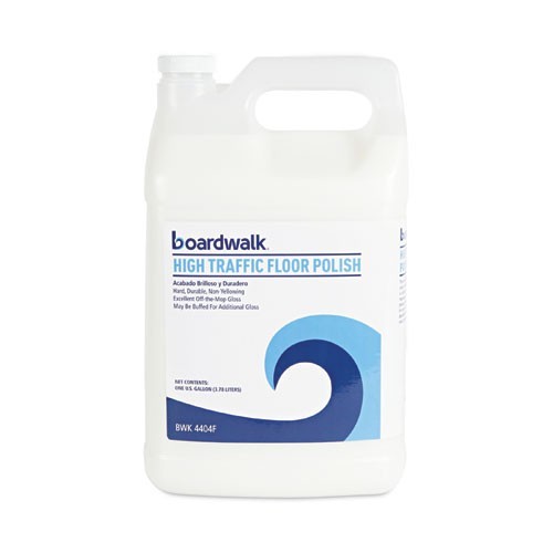Boardwalk High Traffic Floor Polish, Apply 3 to 5 Coats, Unscented, 1 gal