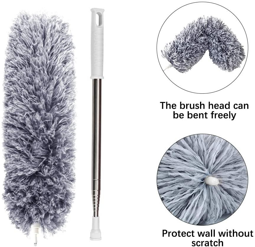 Feather Cleaning Duster With Handle Telescoping Extendable 100 Extra Long Pole