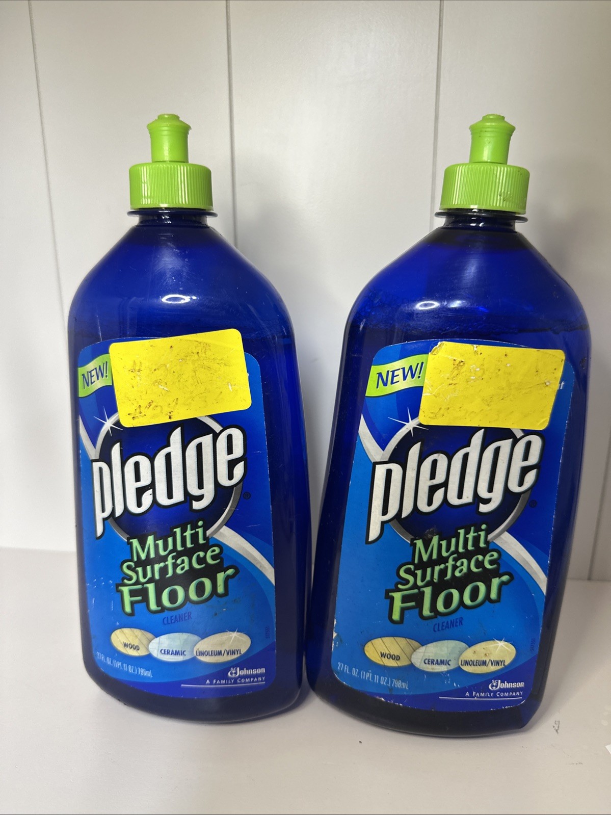 🌀2 PLEDGE Multi-surface Floor Cleaner 27Fl Oz Wood Ceramic Vinyl 2006 ORIGINAL
