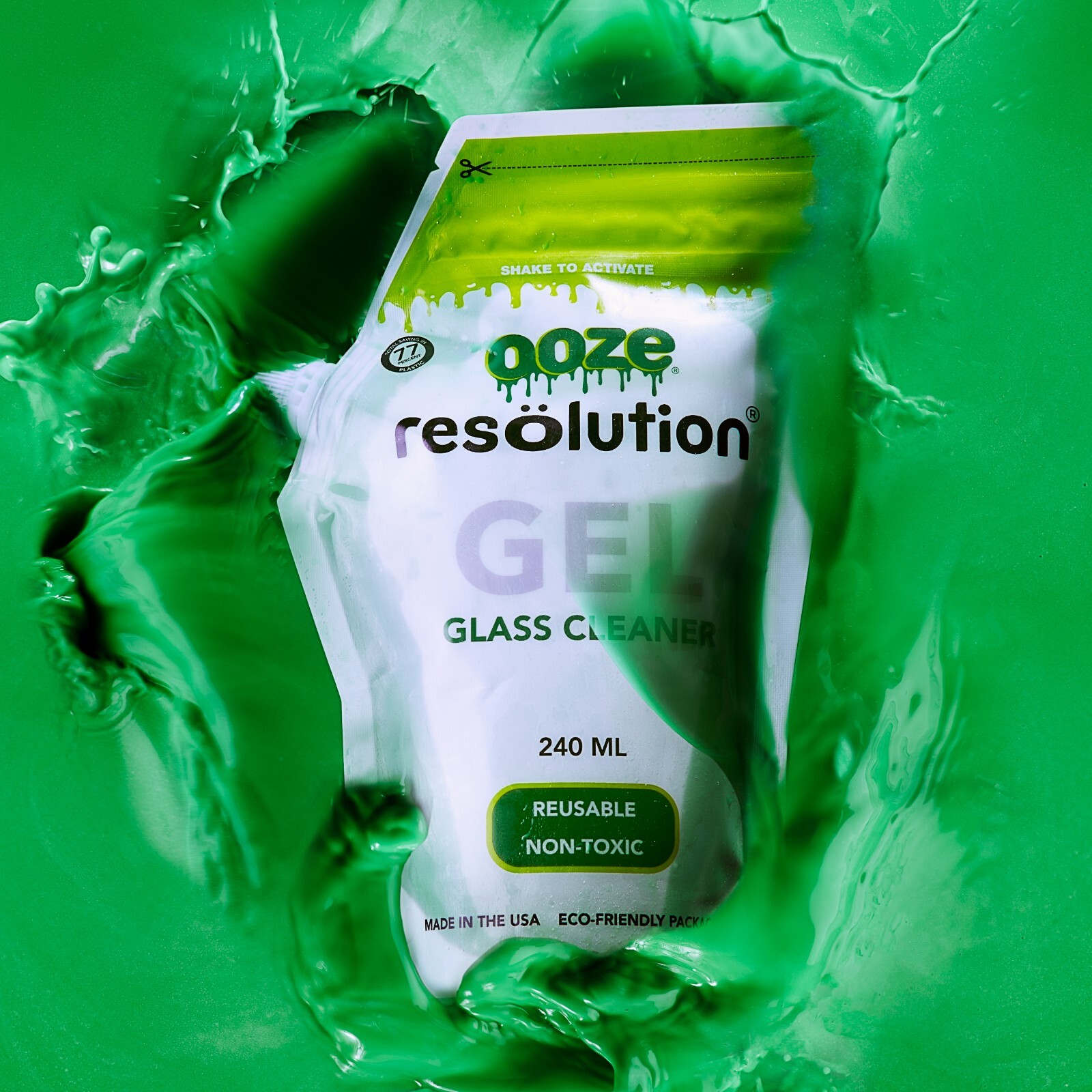 Ooze Reslution Glass Cleaning Gel – 2 240ml Bag – Liquid Metal Cleaning Solution