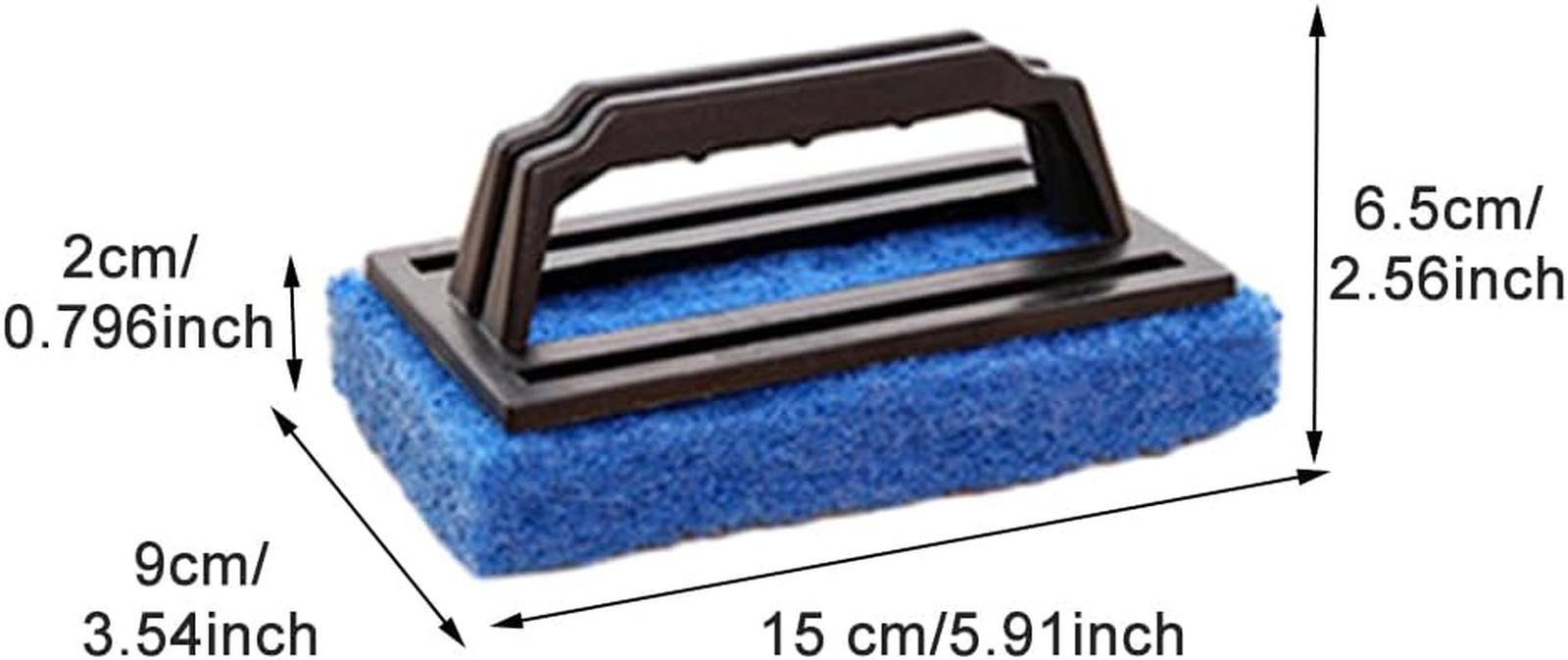 3Pc Handheld Pool Scrub Brush Sponge Pad Bathroom Tile Tub Sink Spa Step