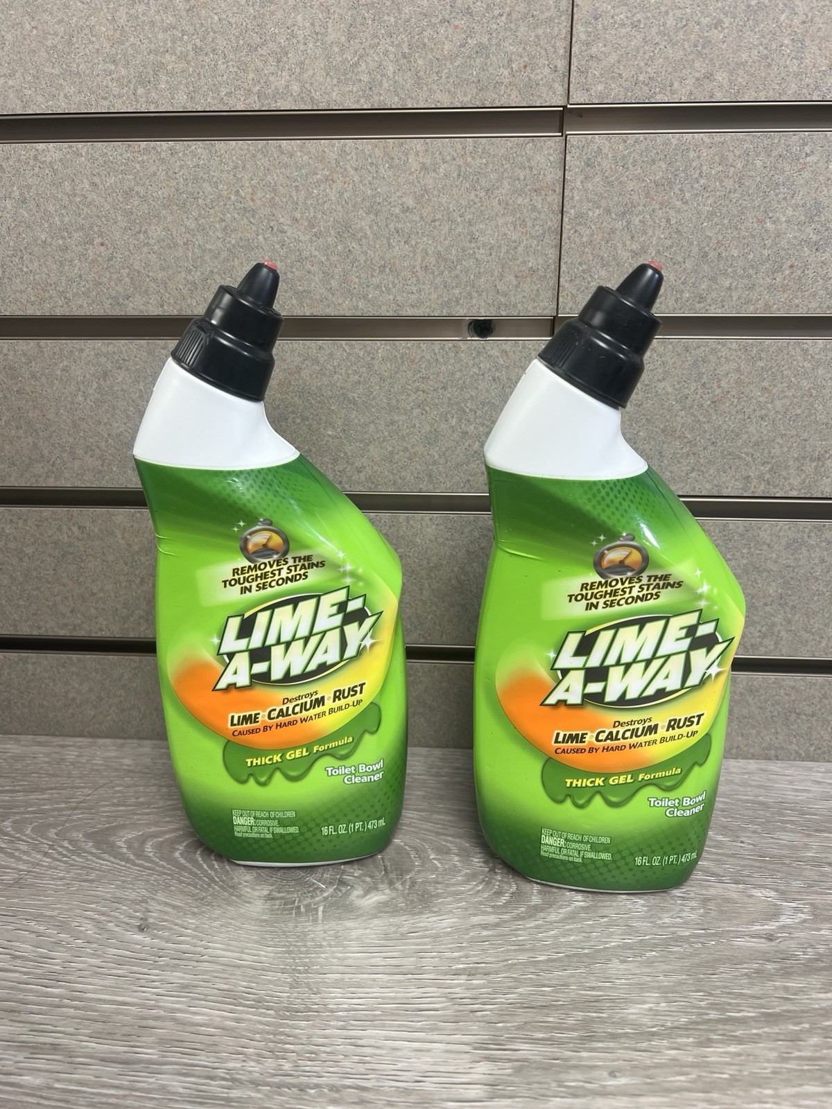 Set of 2 16 oz Lime A Way Gel Formula Toilet Bowl Cleaner Away 8426K