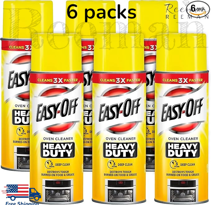 Easy-Off Heavy Duty Oven Cleaner Regular Scent (6 Cans x 14.5 oz each) Free Ship
