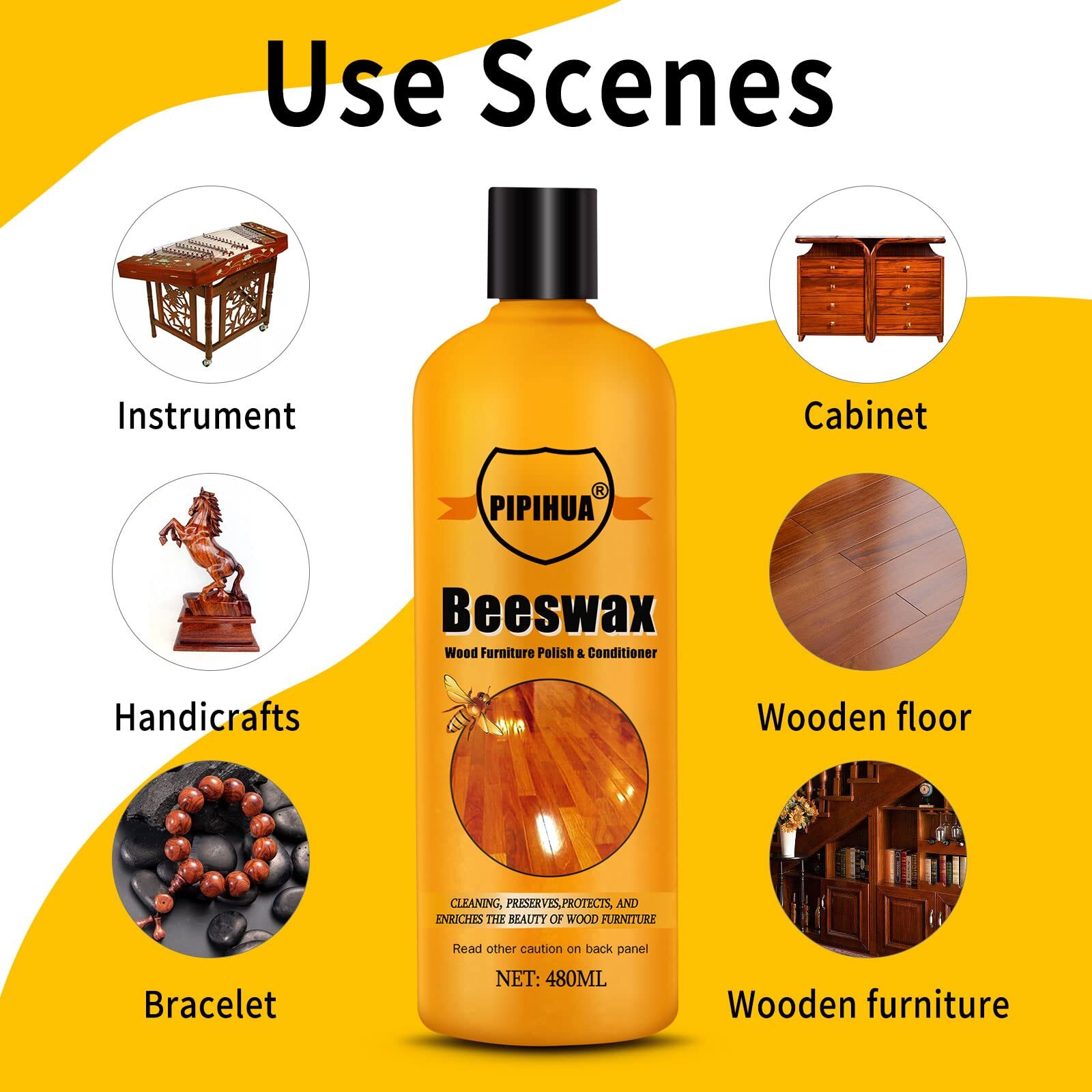 Beeswax Furniture Wood Polish & Conditioner-Wood Seasoning Beeswax Oil for Wo…