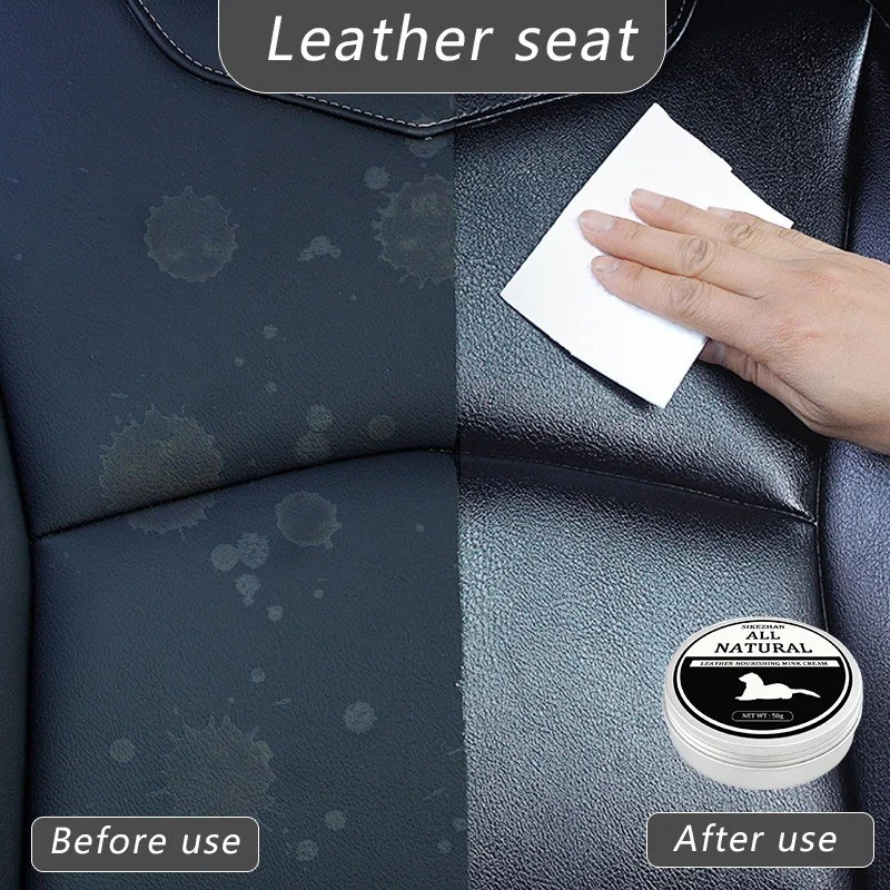 100Ml Car Leather Cleaning & Care Cream Mink Oil Polish for Seats & Sofa