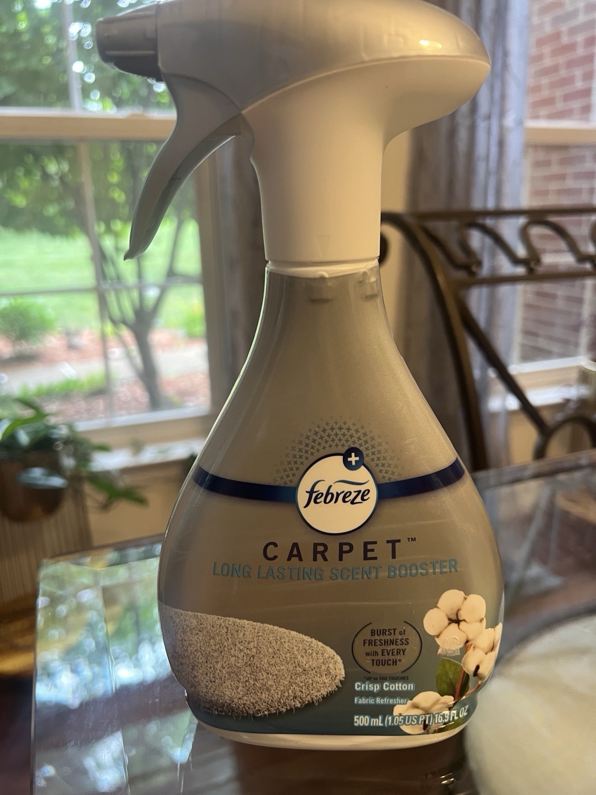 Pack Of 2 Febreze Carpet Long Lasting Scent Booster Crisp Cotton, 16.9 oz/500 mL