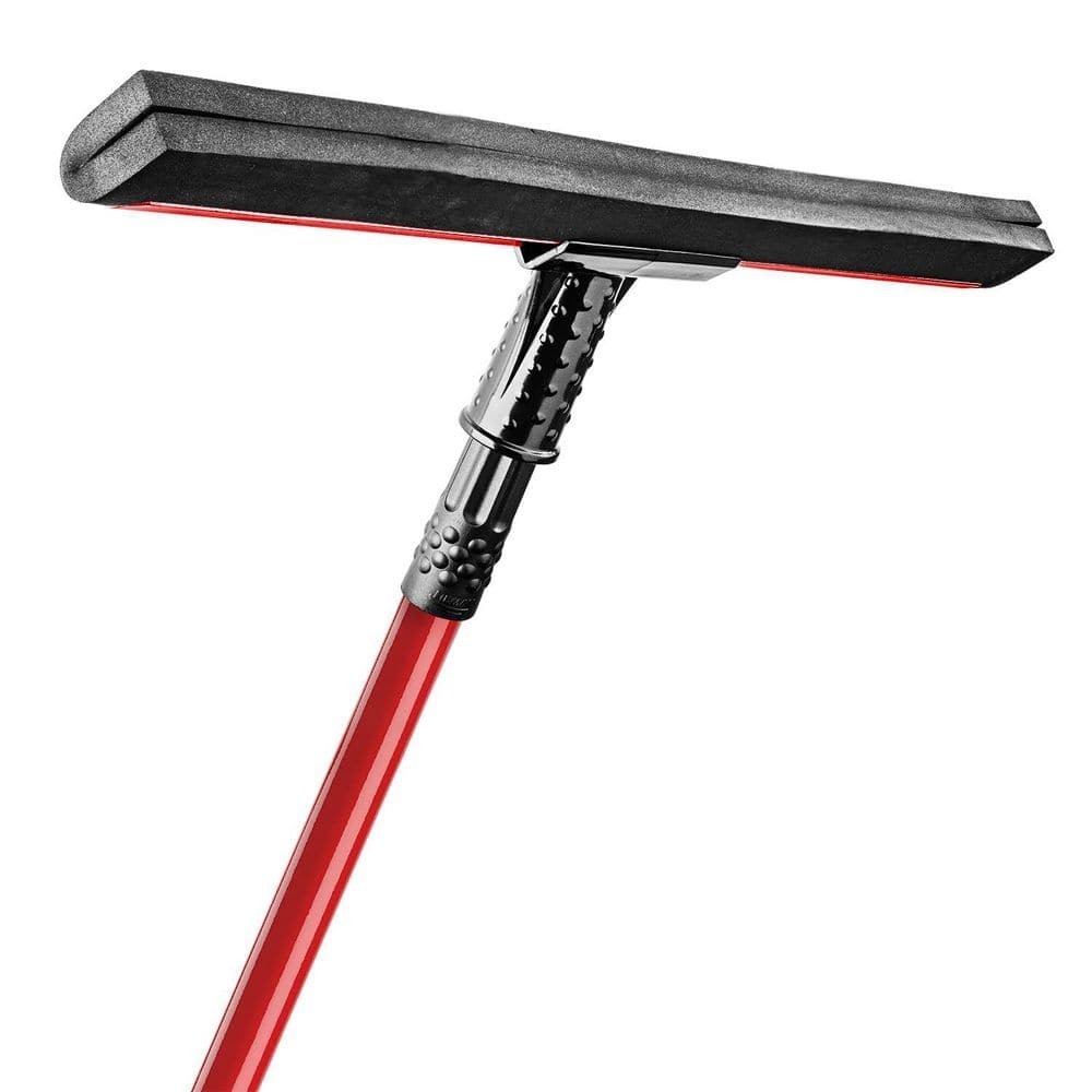 18 in. Flex Foam Blade Floor Squeegee with 52 Handle Steel Straight Durable New