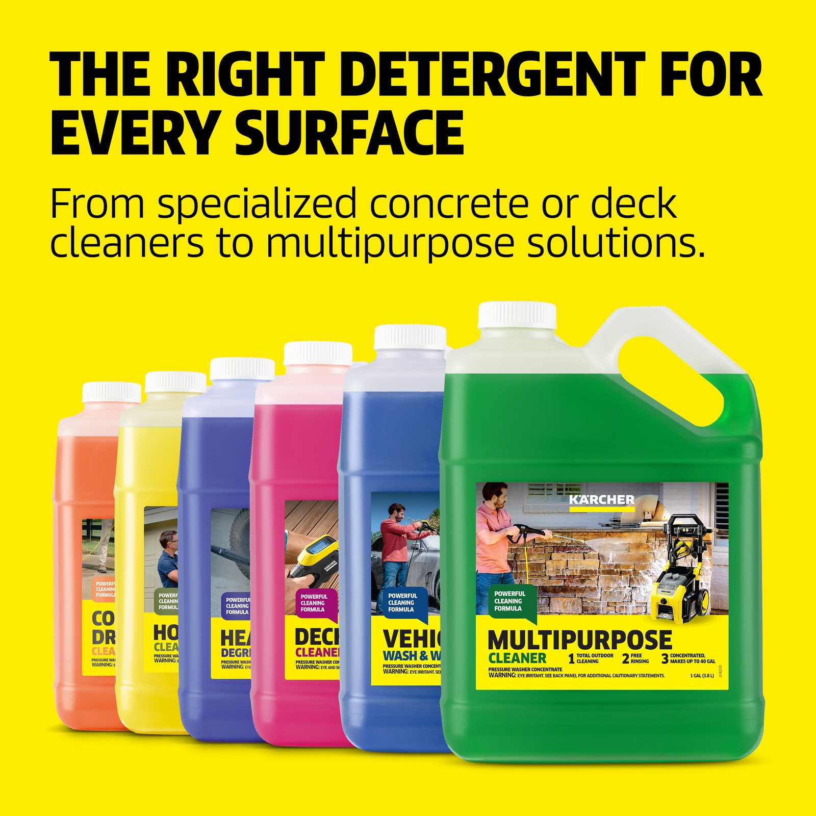 Kärcher Pressure Washer Detergent, Multi Purpose Cleaner – 1 Gallon