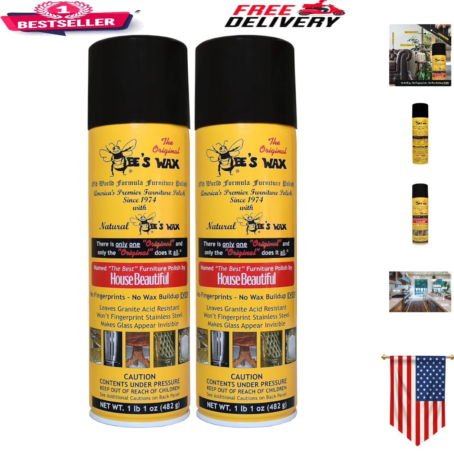 Effortless Shine with Old World Formula Polish – 17oz x 2, For Various Surfaces