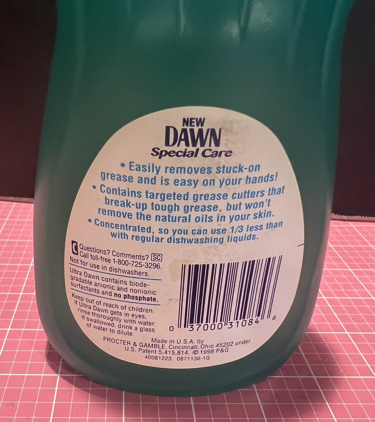 NOS VTG 1998 Ultra Special Care Dawn Dishwashing Detergent Liquid Soap Original