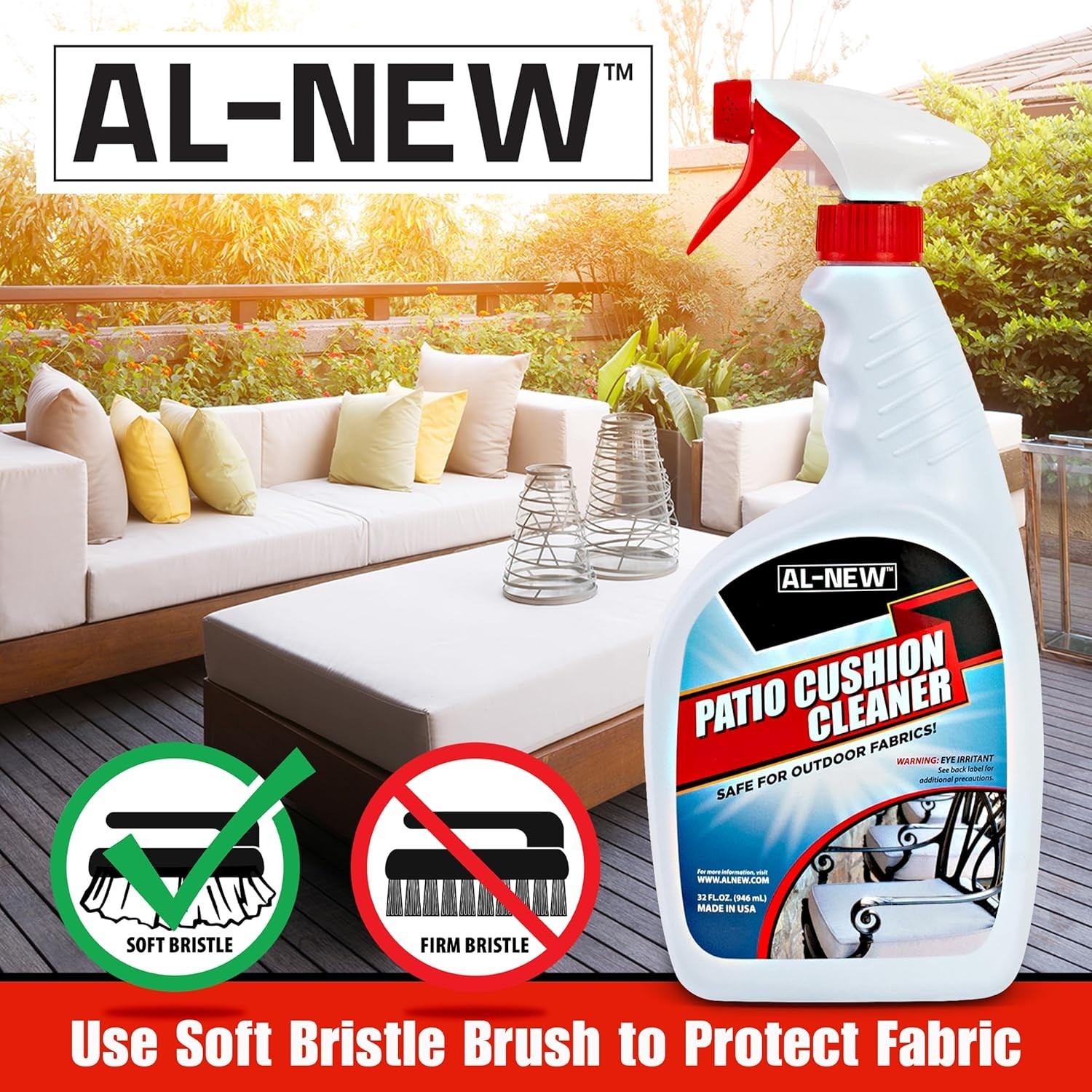 Multi-Purpose Patio Cushion Cleaner – 32 Fl Oz for Fast, Effective Cleaning