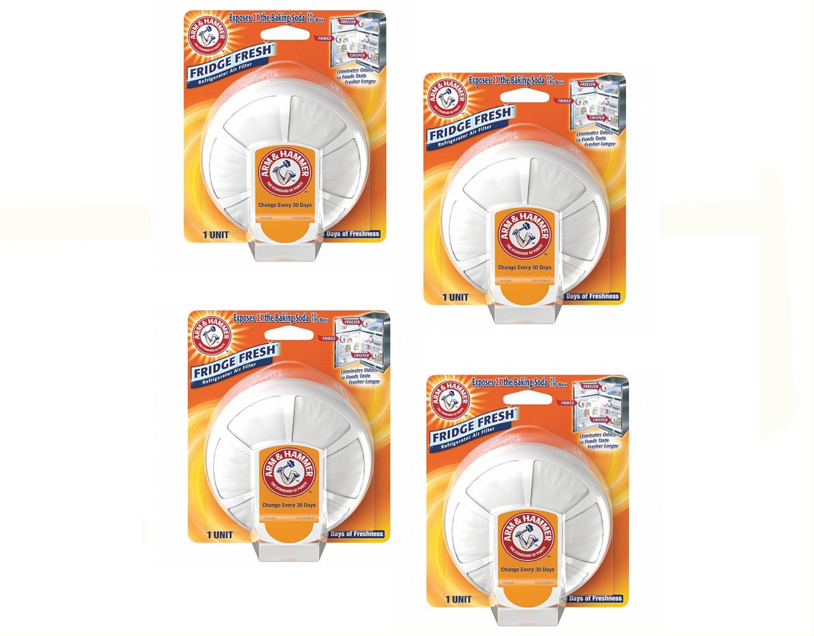 Arm and Hammer Fridge Fresh Baking Soda Disc – Pack of 4