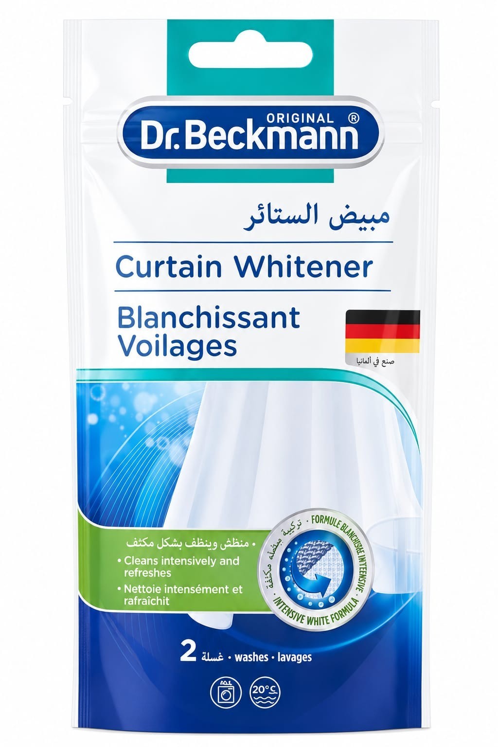 Dr. Beckmann Curtain Whitener (80 g), 2 Washes, Intensive White, No Harsh Bleach