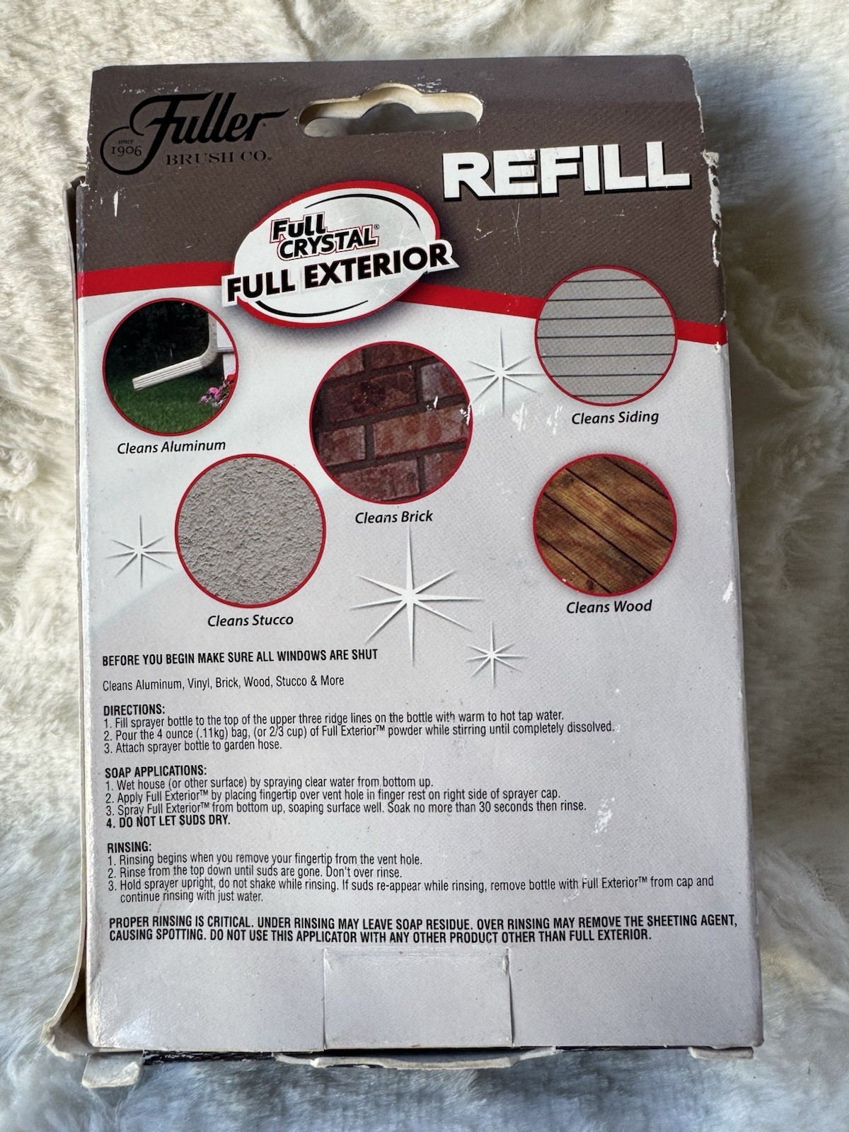 Full Exterior Refill Kits-Crystal Powder Outdoor Cleaner Packets Non-Toxic, 2 Pk