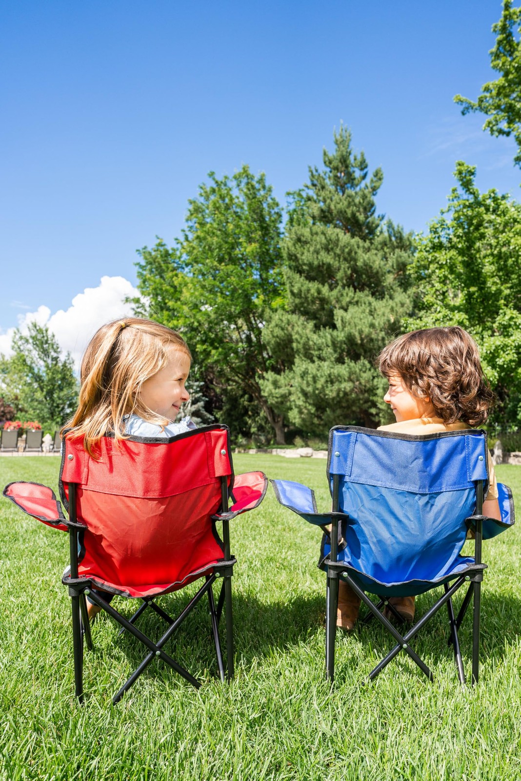 – Folding Chair, 100 lbs. Weight Capacity – Sapphire Blue