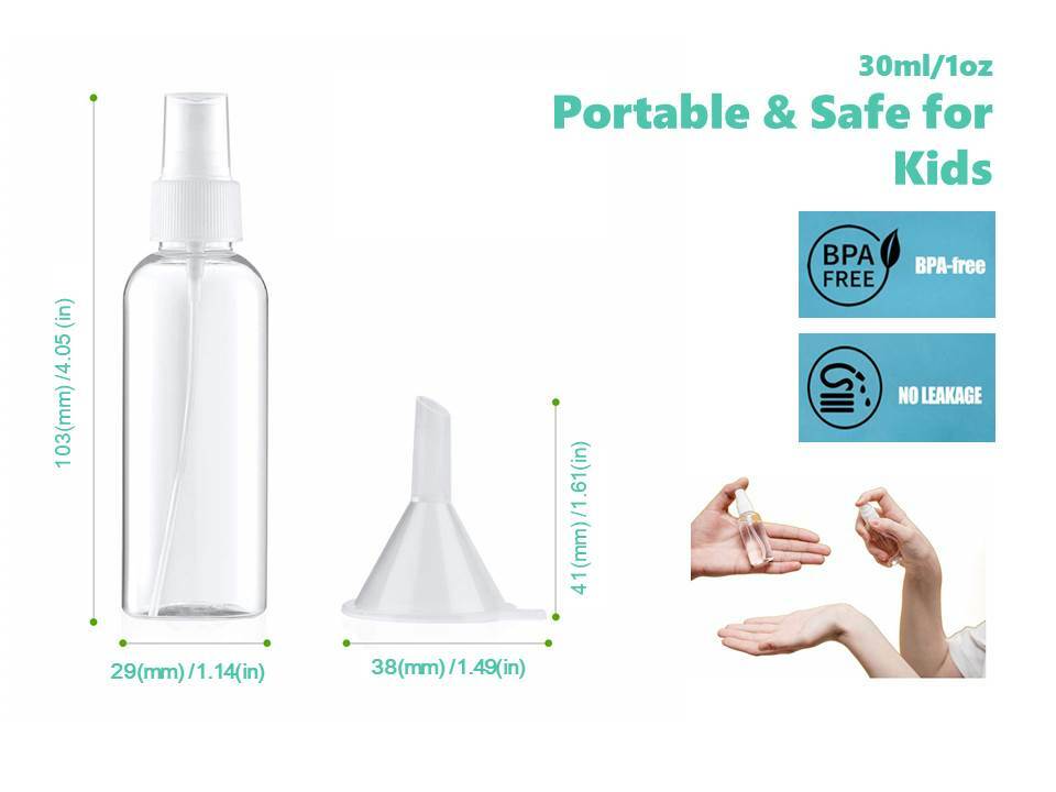 8PCS HDPE Plastic spray bottles 16oz alcohol botellas de spray for virus protect