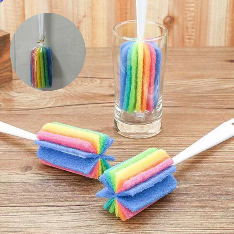 Glass Wineglass For Tool Sponge Cleaning Brush Kitchen Tea Bottle Coffee Cup