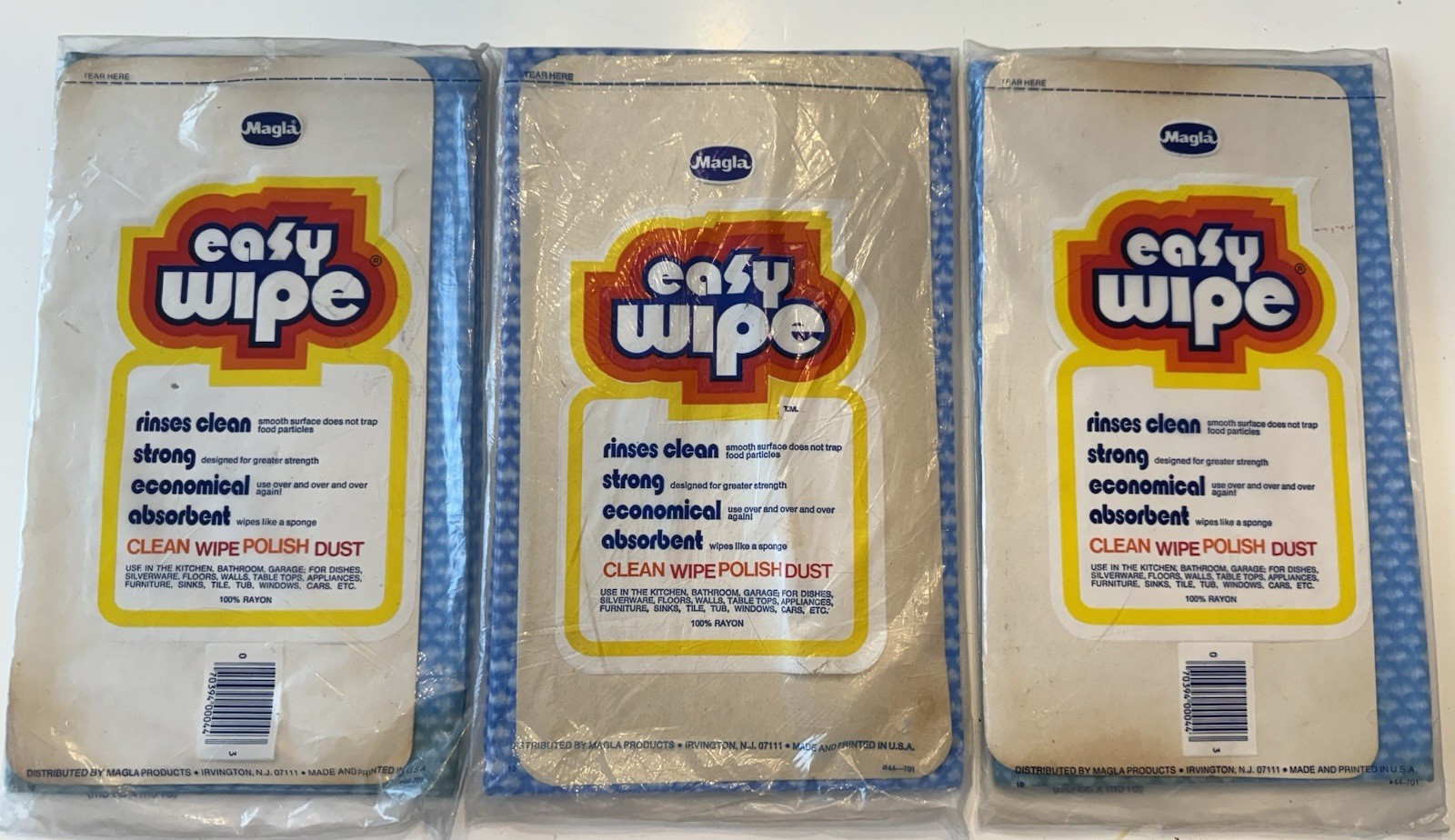 Magla Easy Wipe ReUsable Wiping Cloths (3 Packs/10 Per Pack) #44-701; 100% Rayon