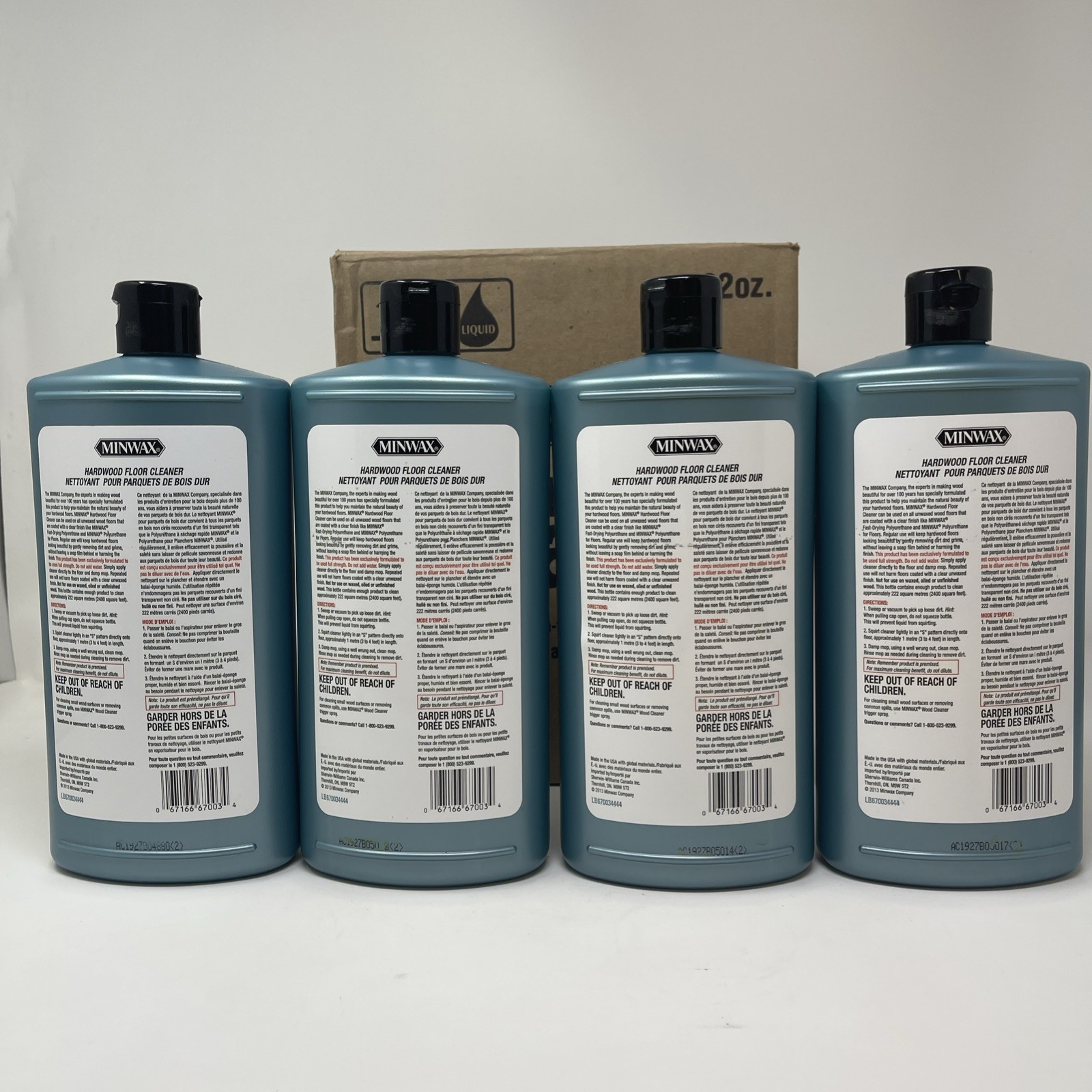 Minwax Hardwood Floor Cleaner No Scent 32 oz. 67003444 Case Pack 4 SHIPS FAST