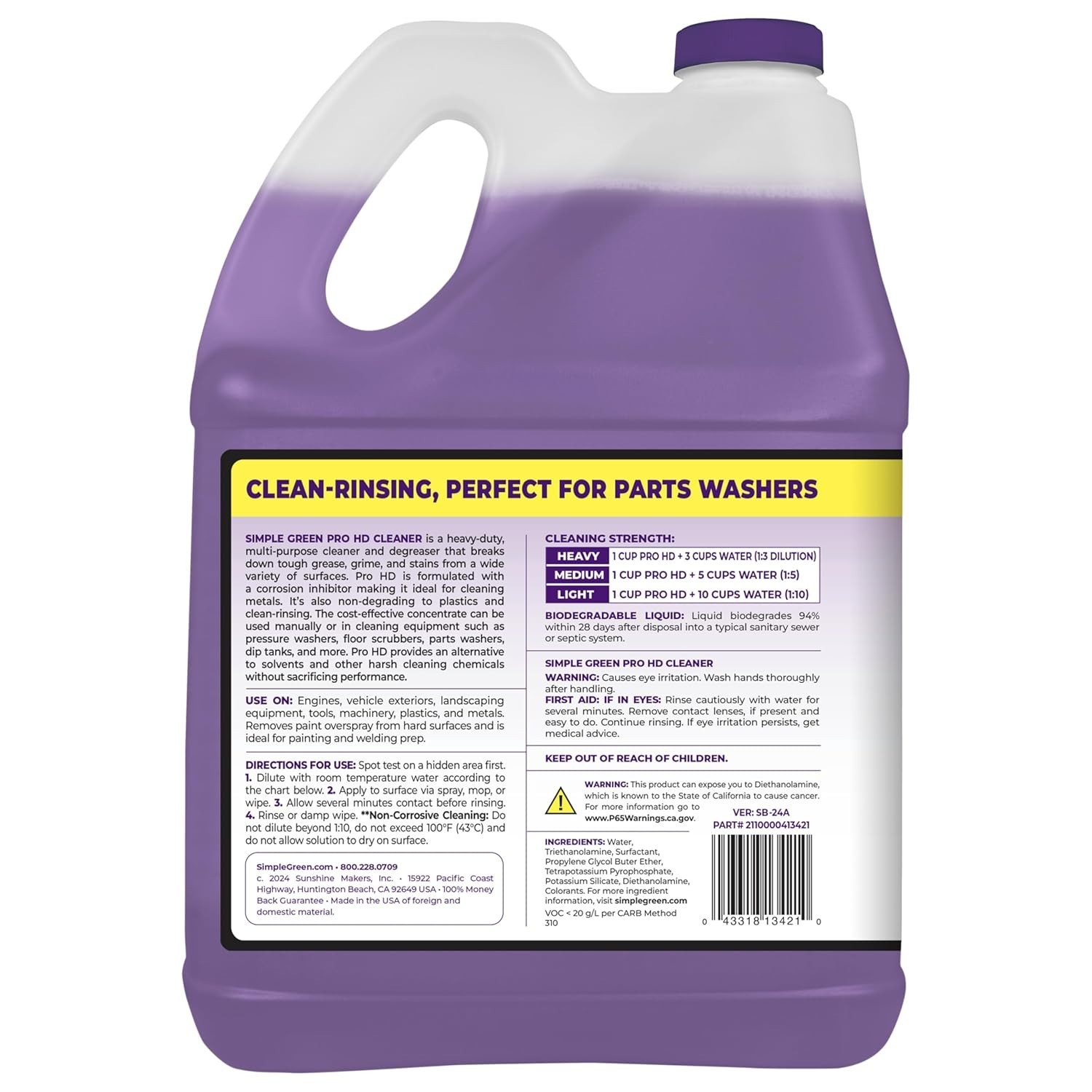 Professional Grade Pro HD Heavy Duty Cleaner Concentrate for Multi-Surface Use