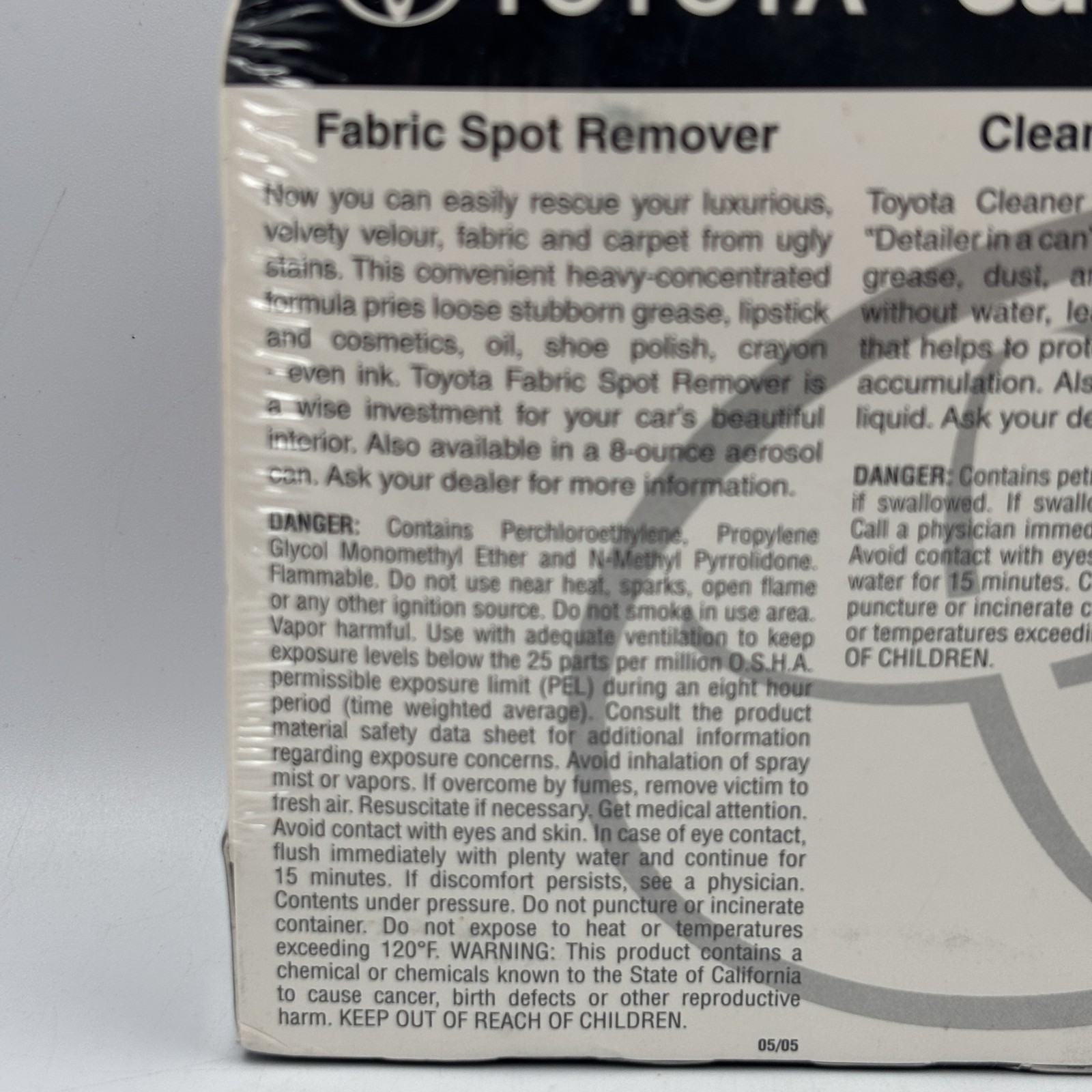 Toyota Car Care Products Kit – Vinyl, Leather, Cleaner, Polish, Fabric Spot