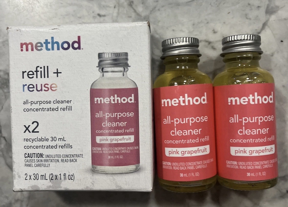 Method Pink Grapefruit Scent Concentrated All Purpose Cleaner Refill Liquid 1 oz
