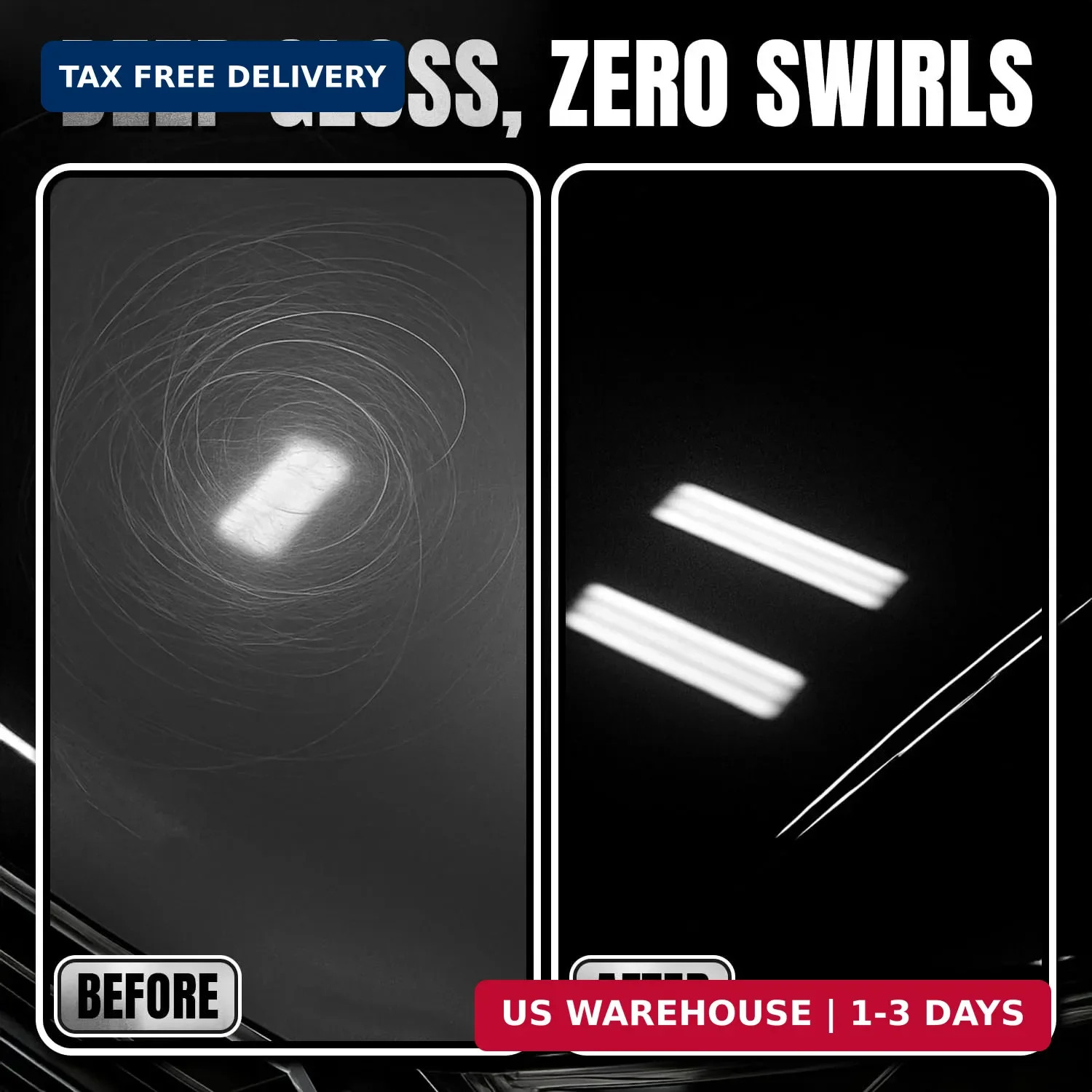Black Scratch Remover – Car Scratch Repair & Swirl Remover for Vehicles – Deep S