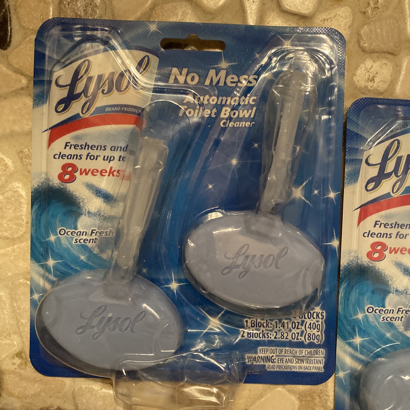 LOT OF 2 PACKS Toilet Freshener Automatic Bowl Hanging Cleaner Ocean Fresh Scent