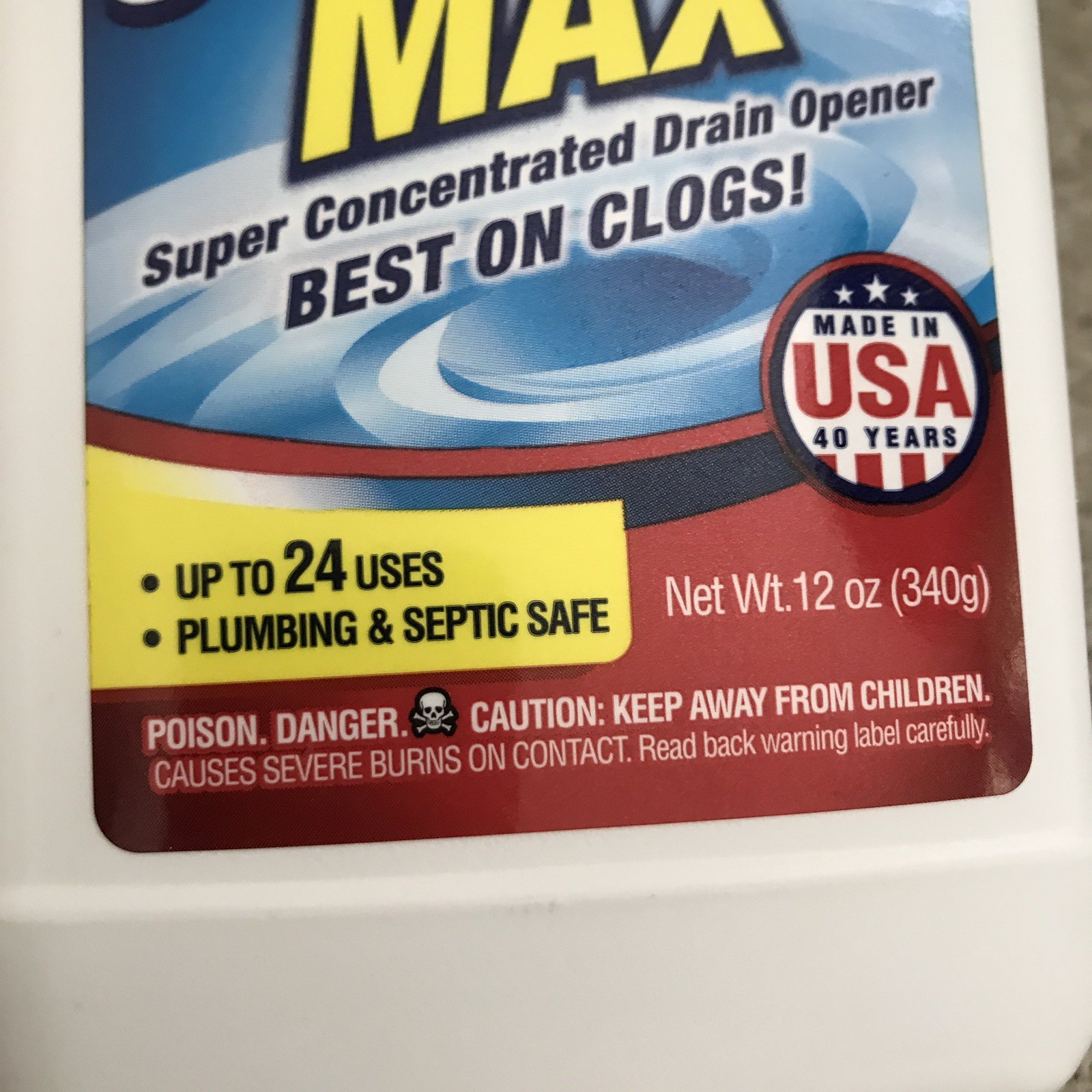 Professor Amos Super Fast Max Drain Cleaner Opener Powder 12 Oz
