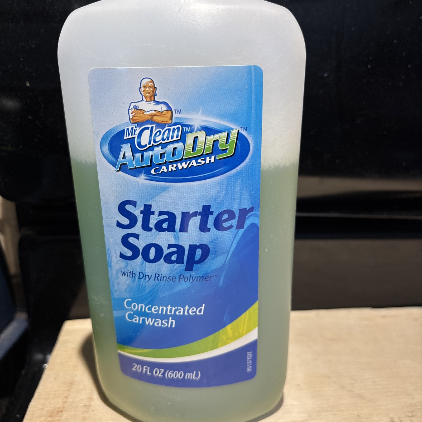 Mr. Clean Auto Dry Carwash Starter Soap Concentrated Liquid Open Bottle