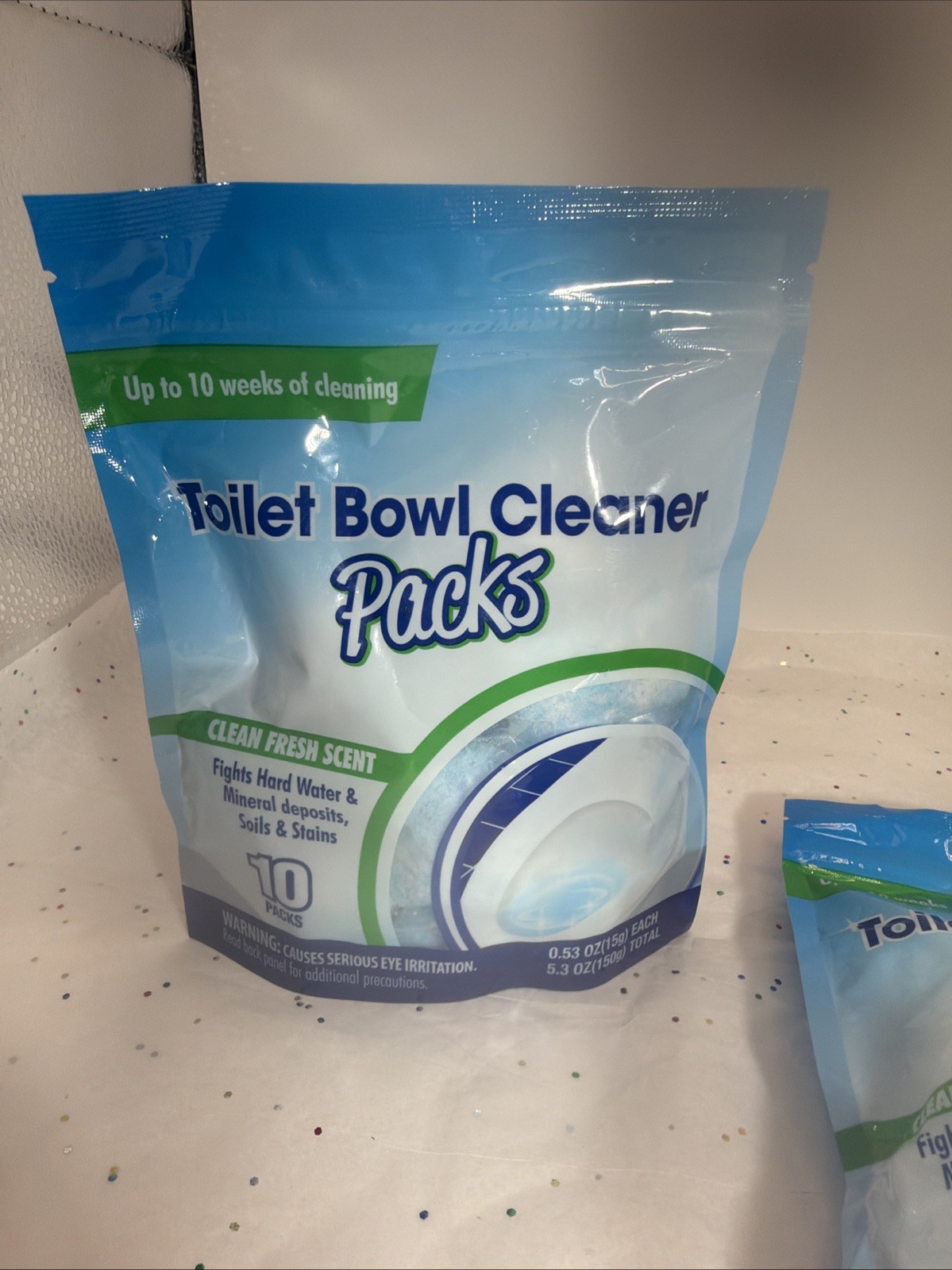 Toilet Bowl Cleaner Fresh Scent 10 Pack Pods (2 Pouches) 15g Each Rejoice Intl